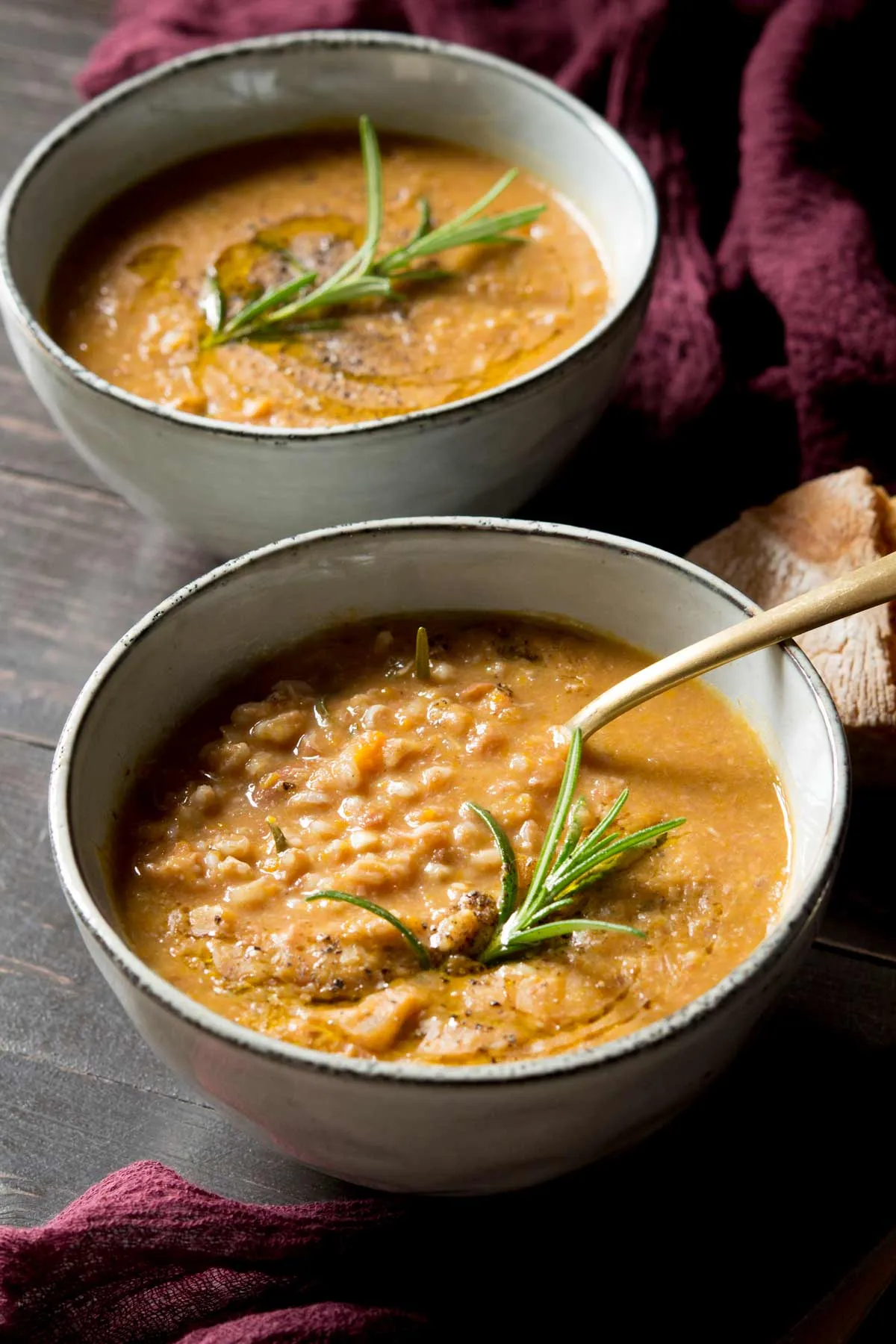 Cranberry Bean and Farro Soup