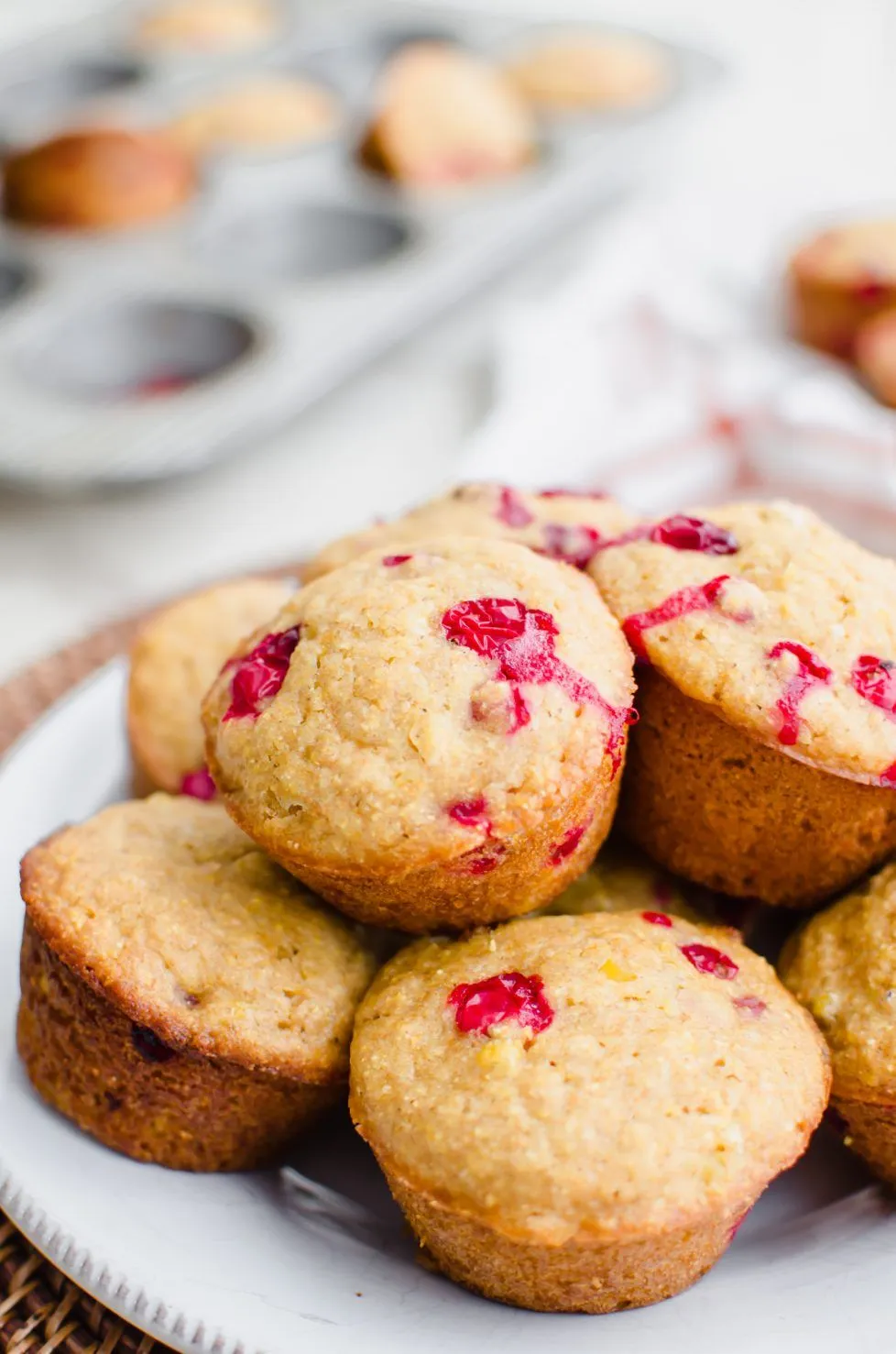Cranberry Corn Muffins with Sweet Orange Honey Butter