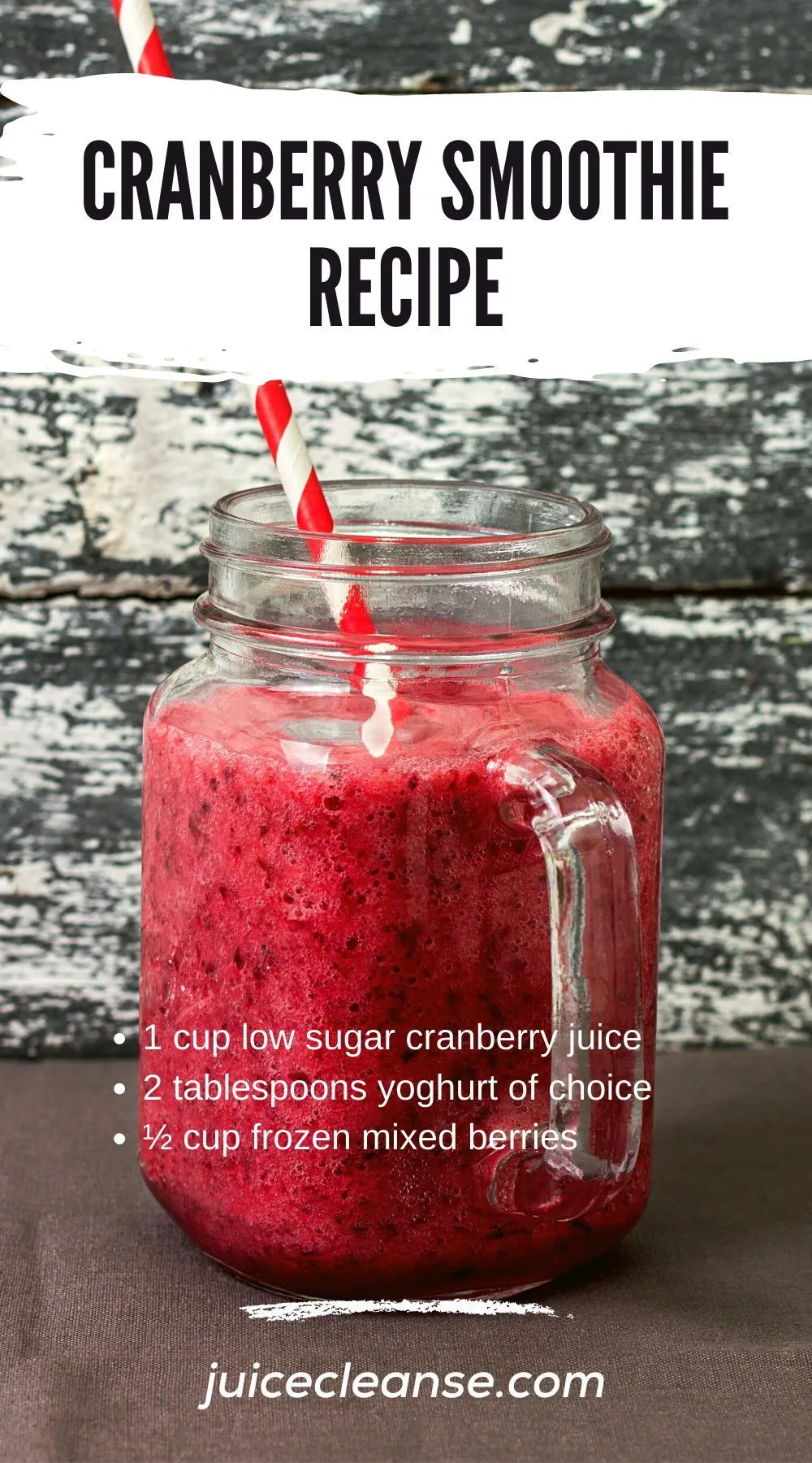 Cranberry Crunch Smoothie Grandma Grandys