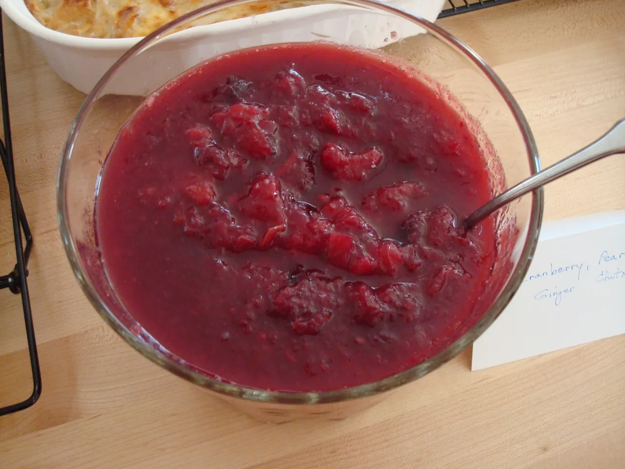 Cranberry Ginger and Pear Chutney