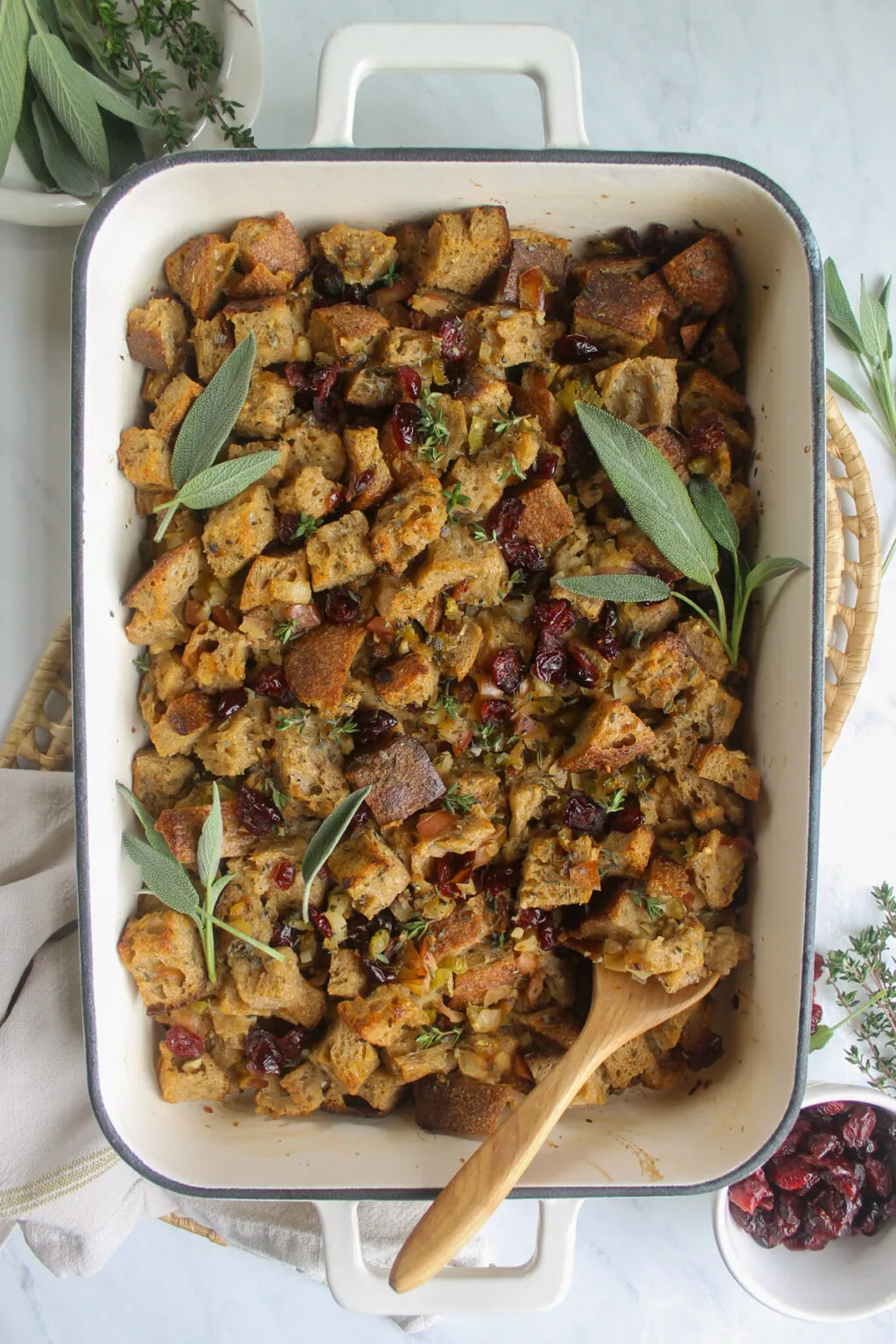 Cranberry Herb Bread Stuffing