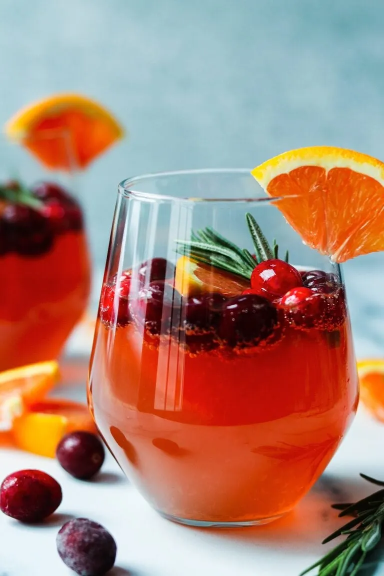 Cranberry Rosemary Prosecco Cocktail
