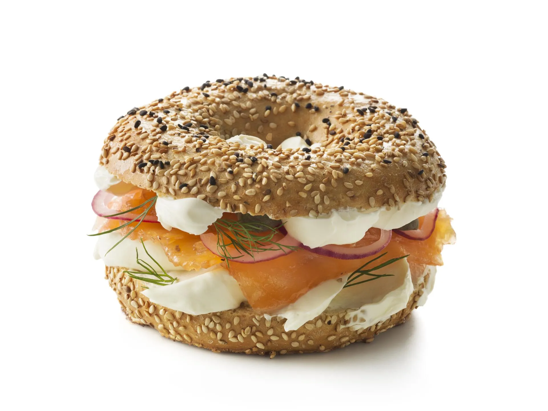 Cream Cheese Salmon Bagel