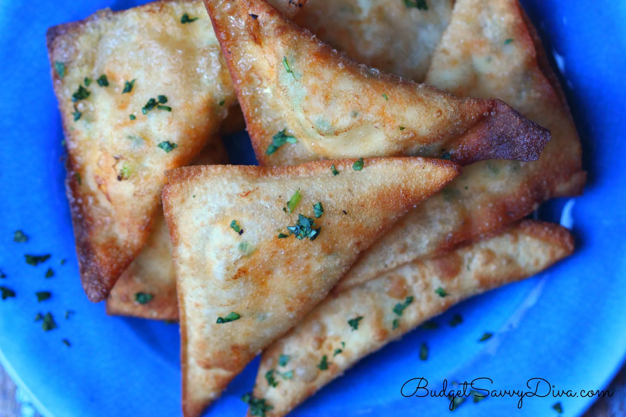 Cream Cheese and Avocado Wontons