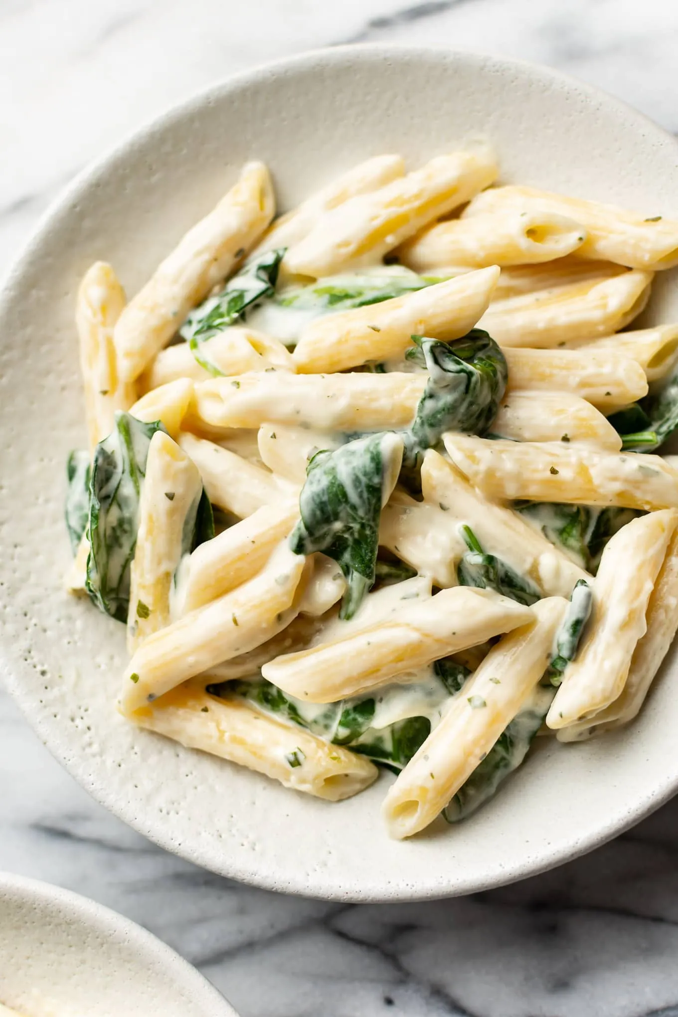 Creamy Boursin Pasta with Mushrooms and Spinach
