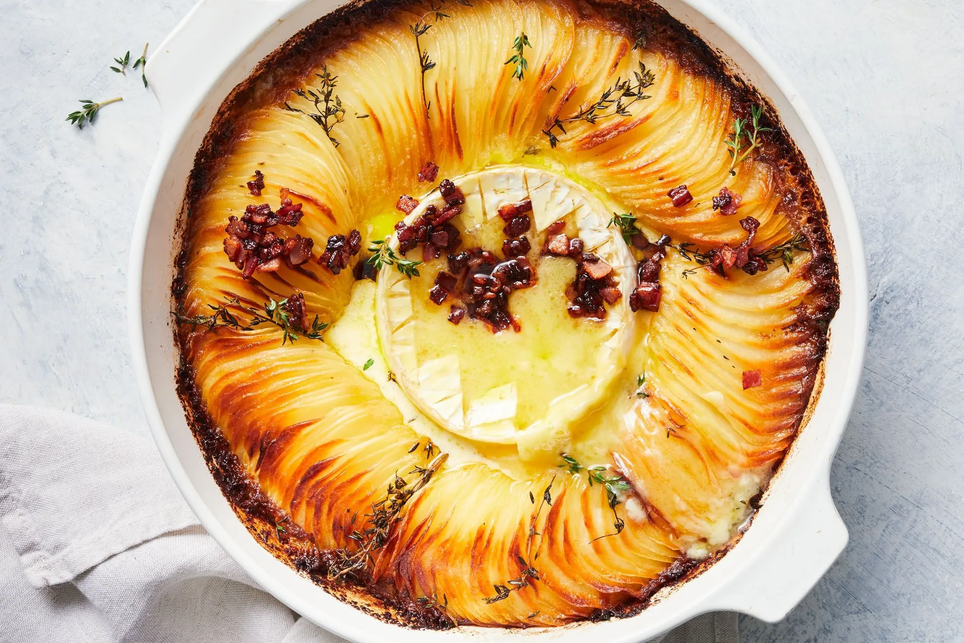 Creamy Brie Topped Potatoes
