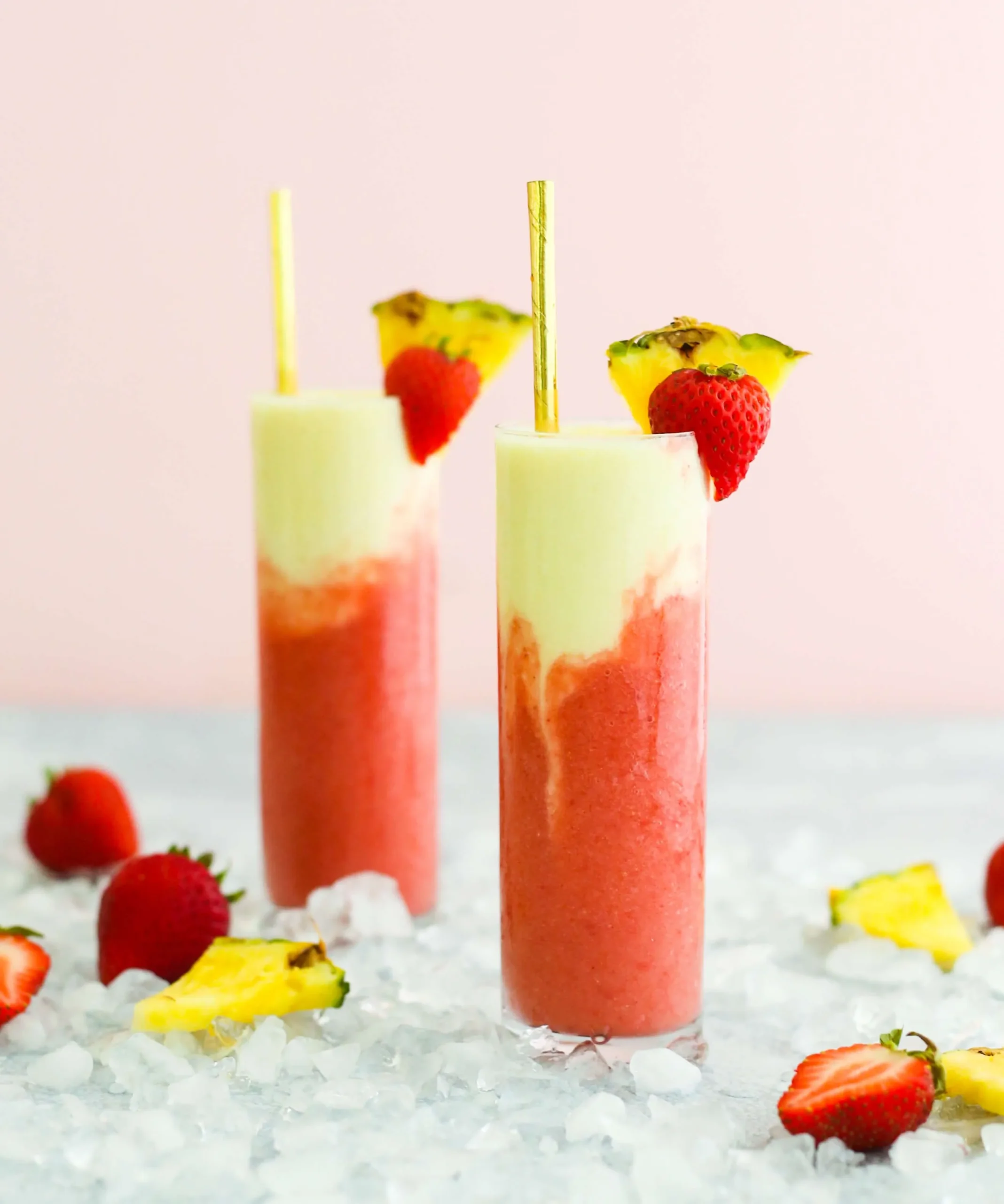 Creamy Frozen Strawberry Coladas