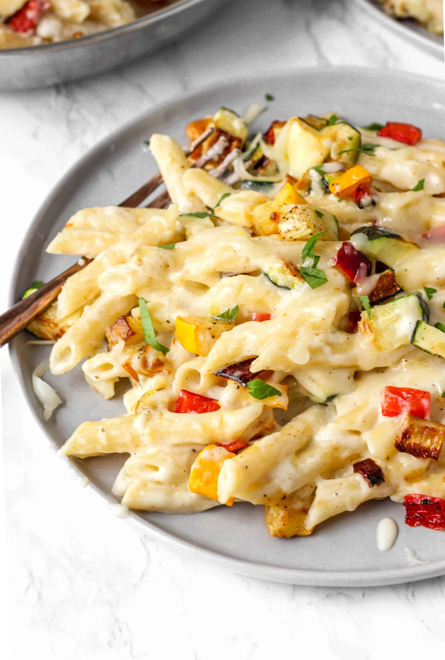 Creamy Garlic Veg Pasta