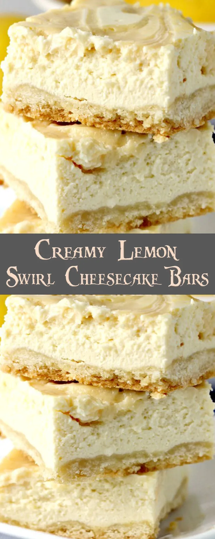 Creamy Lemon Swirl Cheesecake Bars
