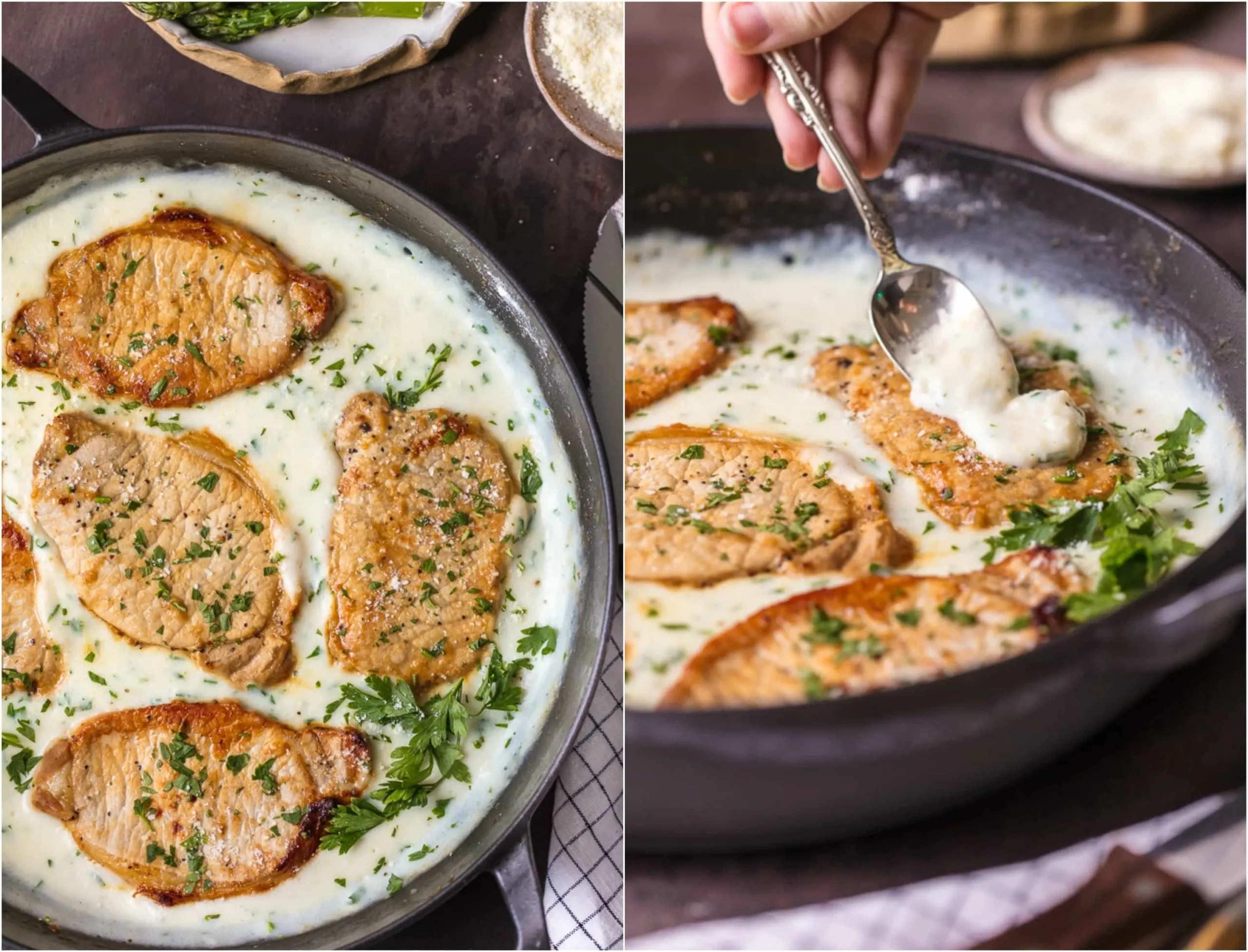 Creamy Parmesan Garlic Pork Chops
