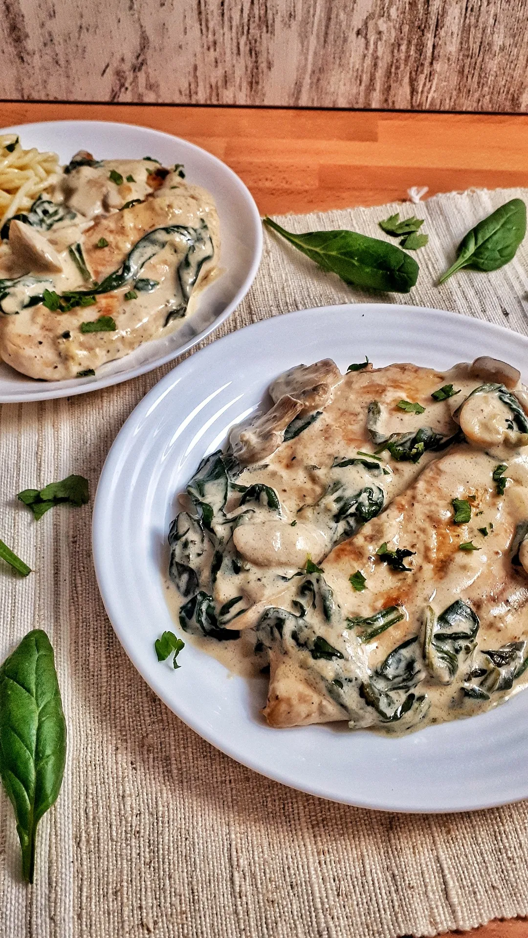 Creamy Parmesan Mushroom and Spinach