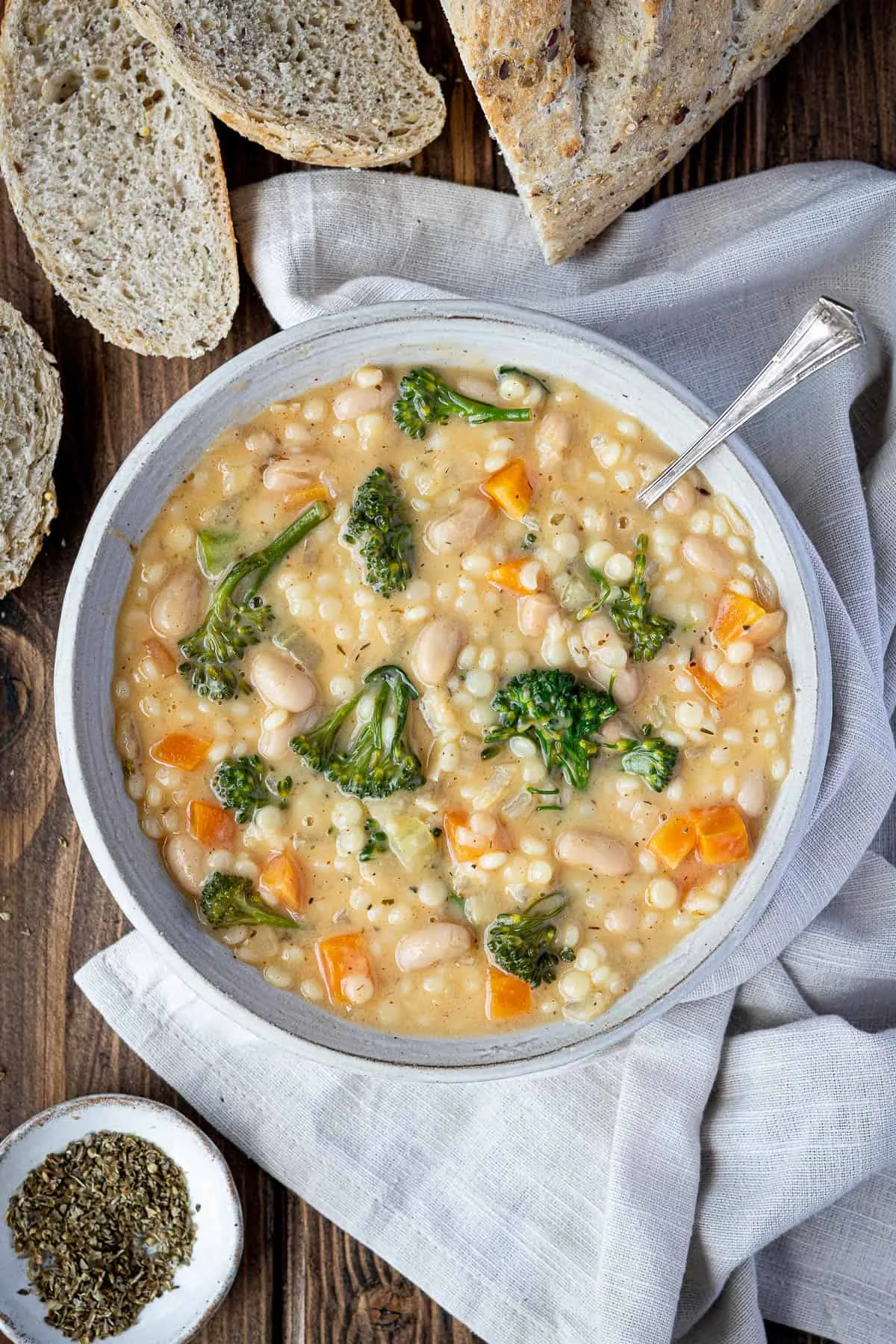 Creamy Pearl Couscous Soup