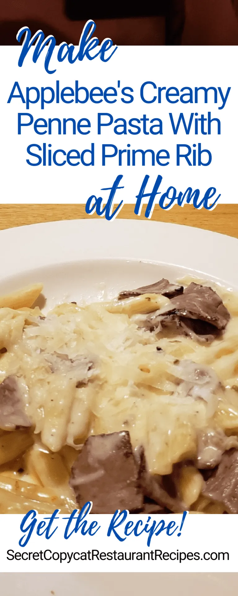 Creamy Penne Pasta with Sliced Prime Rib
