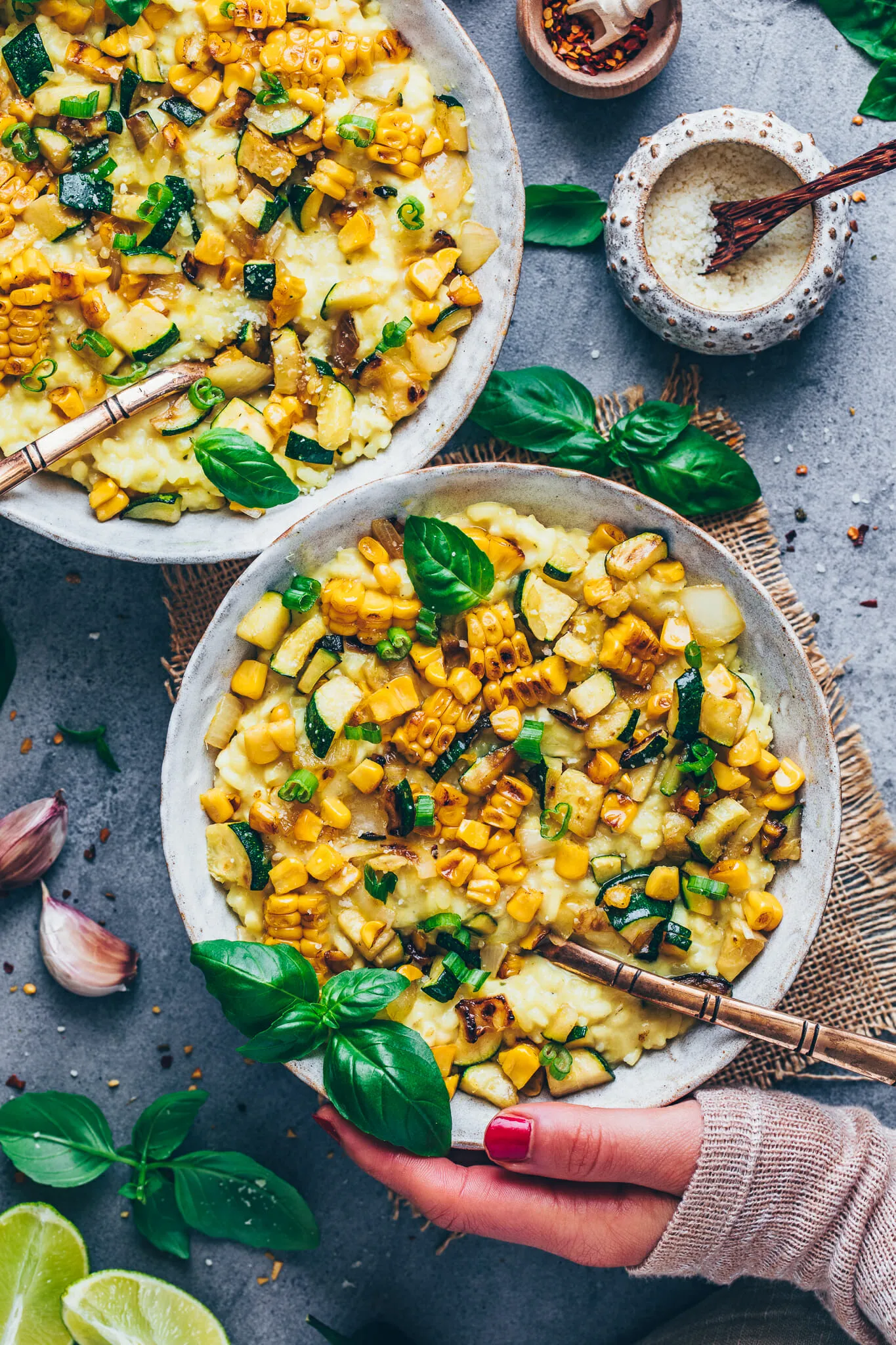 Creamy Risotto Pasta with Zucchini