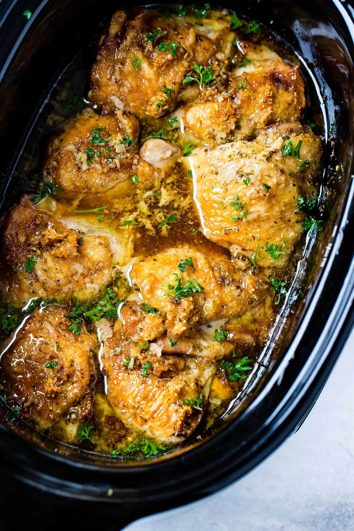 Creamy Slow Cooker Garlic Chicken