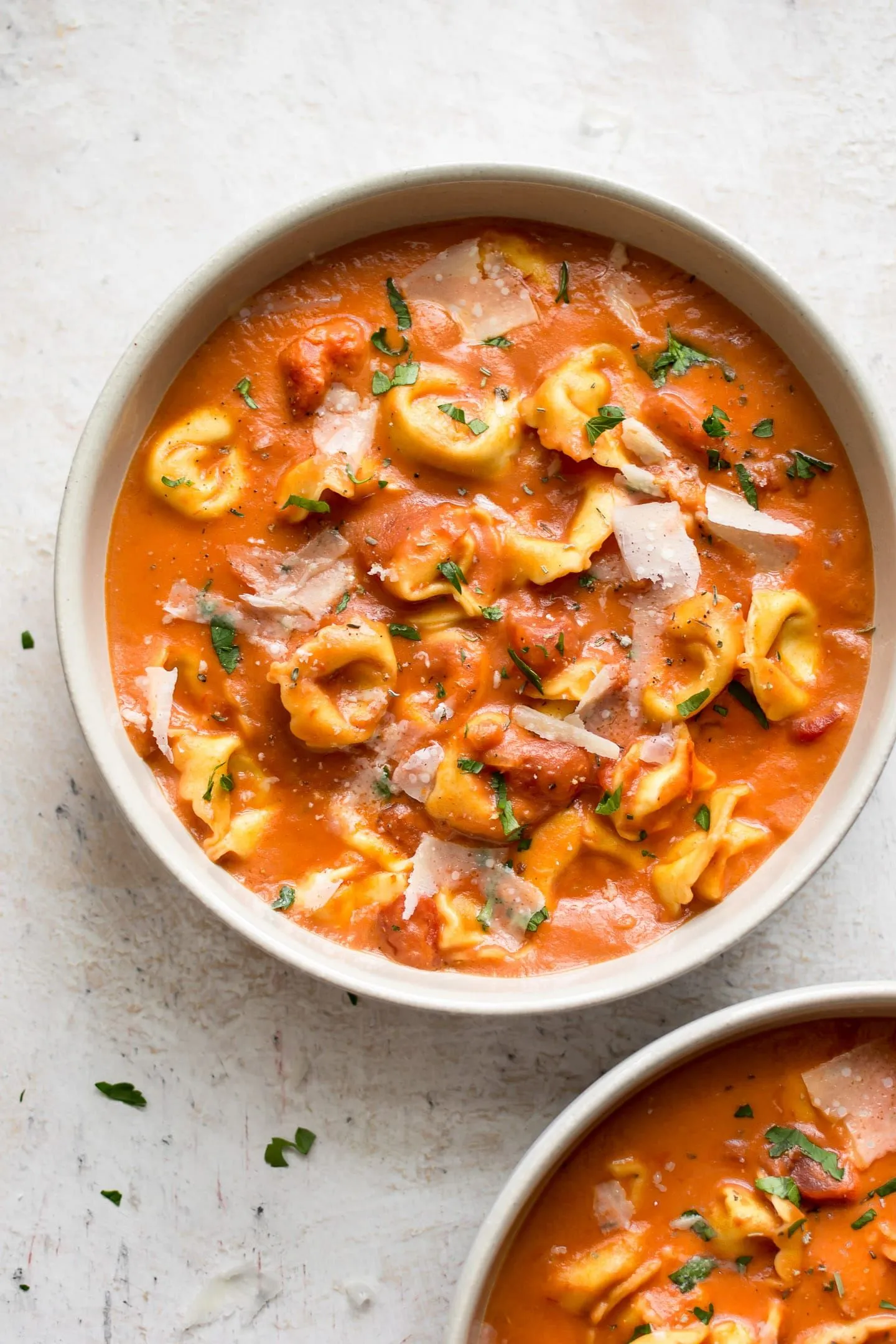 Creamy Tomato Soup with Tortellini