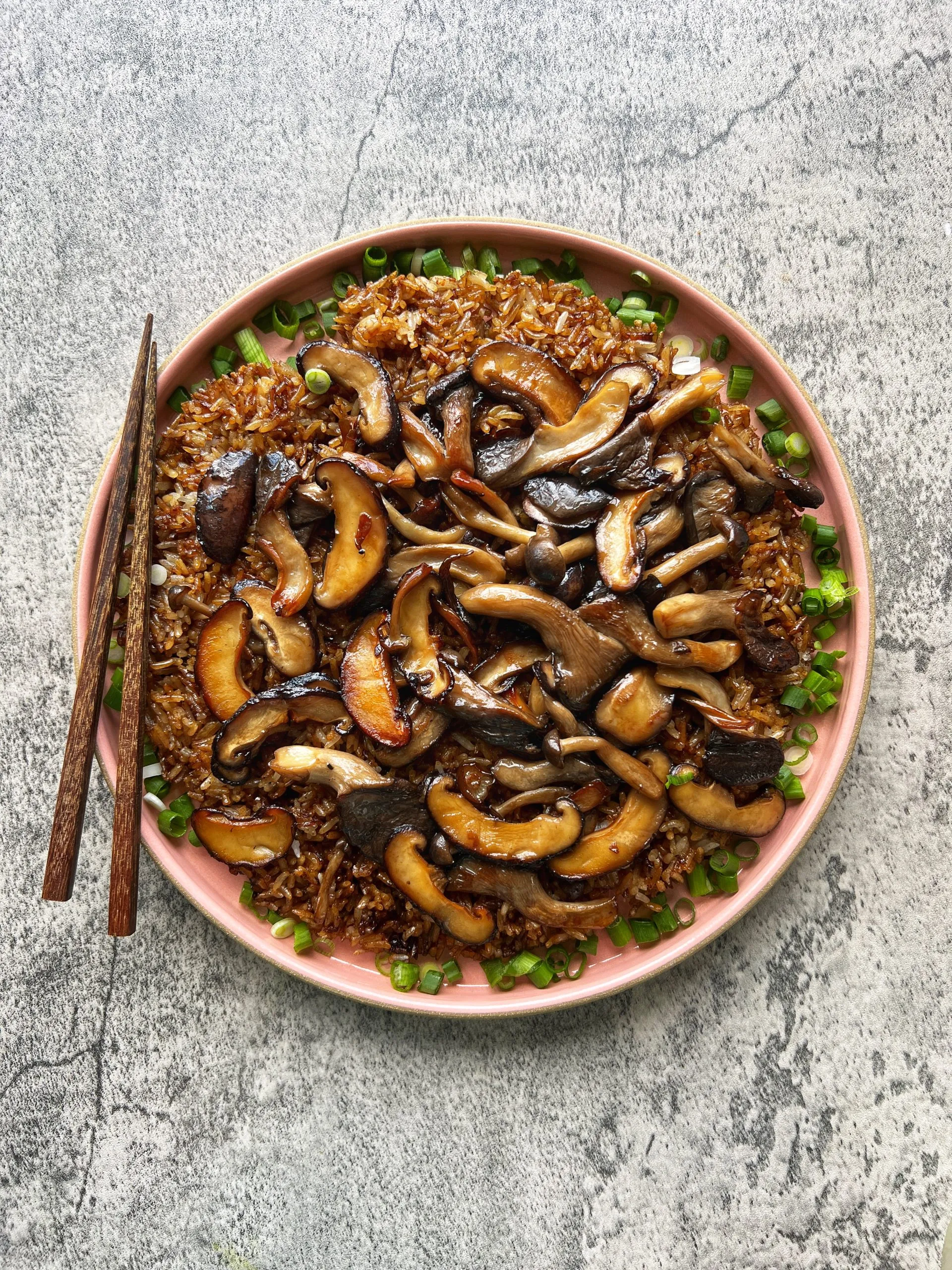 Crispy Kale Mushroom Fried Rice