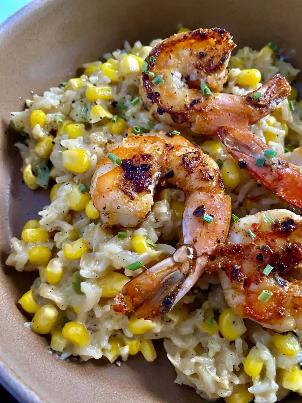 Crispy Rice with Shrimp, Bacon, and Corn