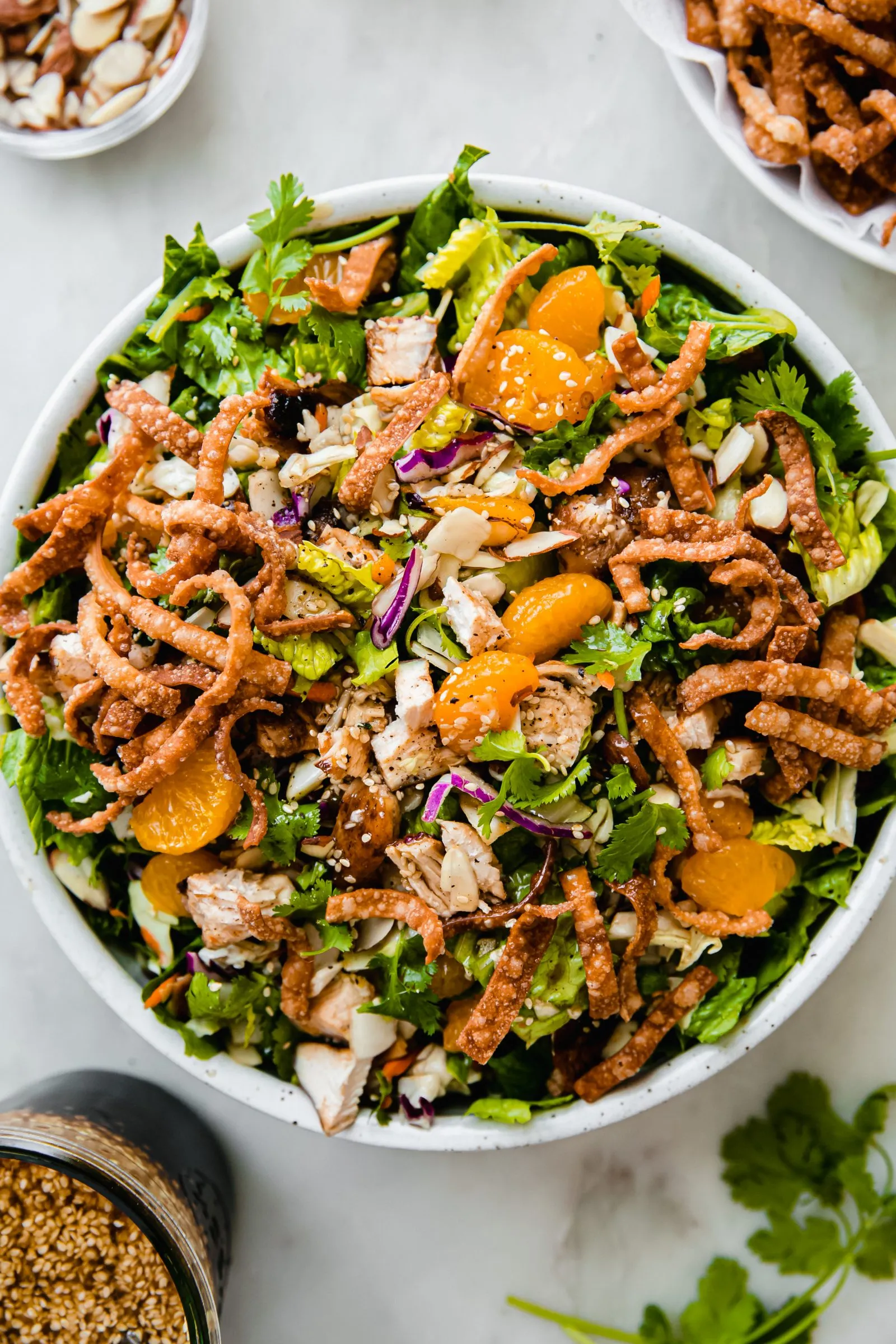 Crispy Sesame Chicken Asian Salad Bowl