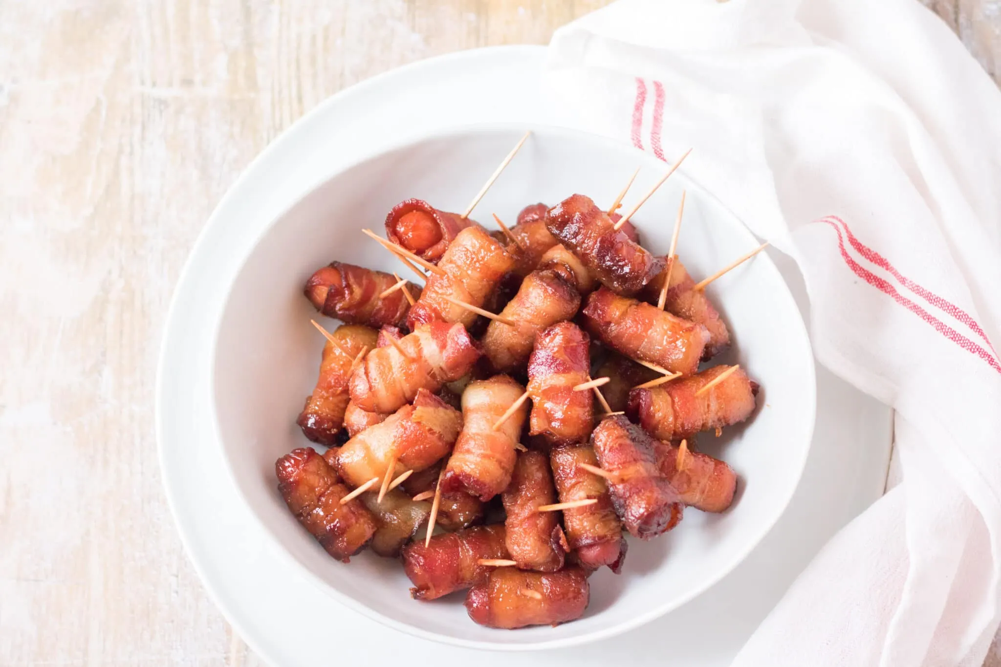 Crock Pot Bacon Wrapped Cocktail Weenies