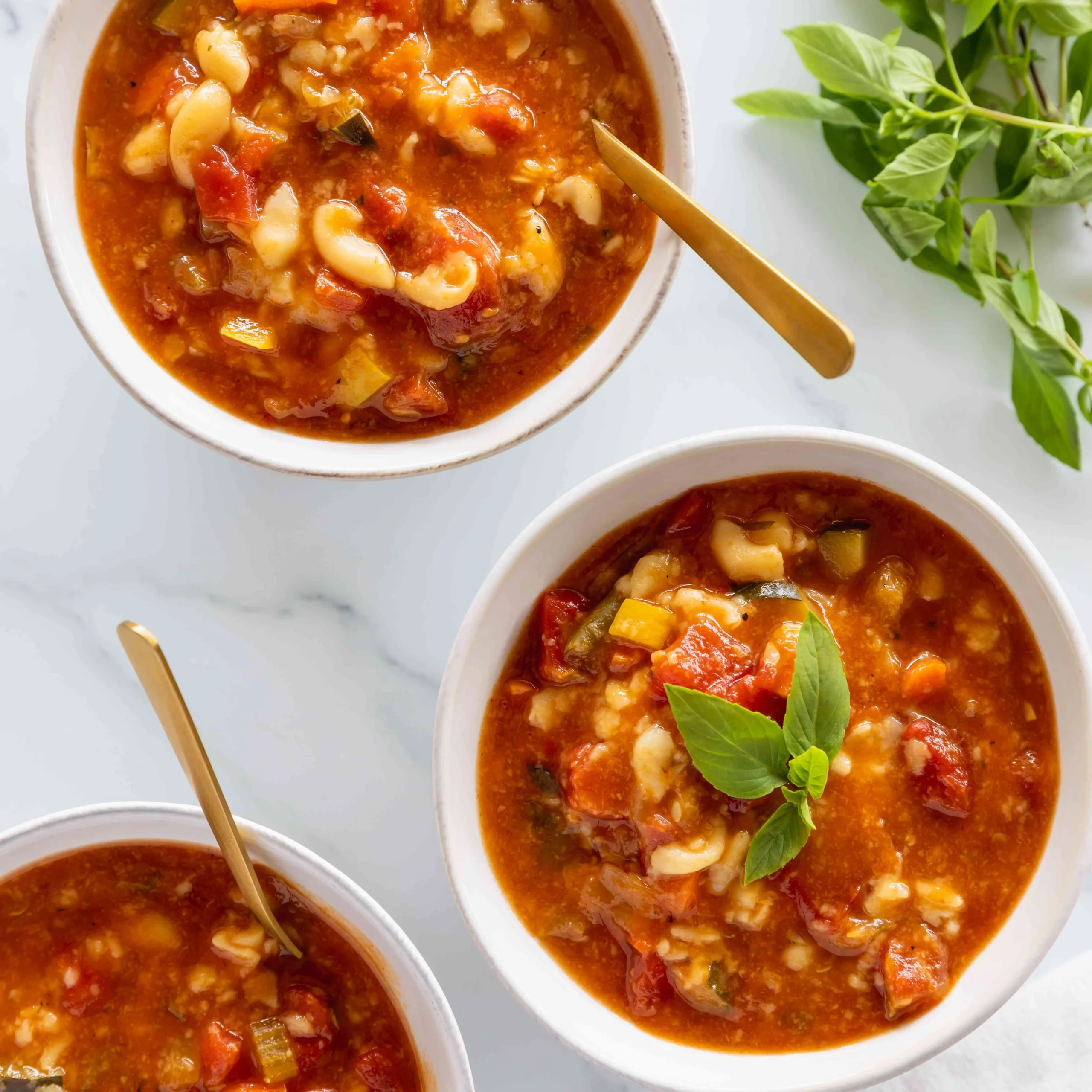 Crockpot Veggie Loaded Minestrone Soup