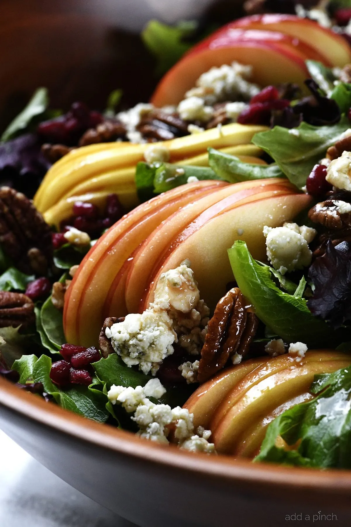 Crunchy Apple Pear Salad with Pomegranate, Pine Nuts, and Yogurt