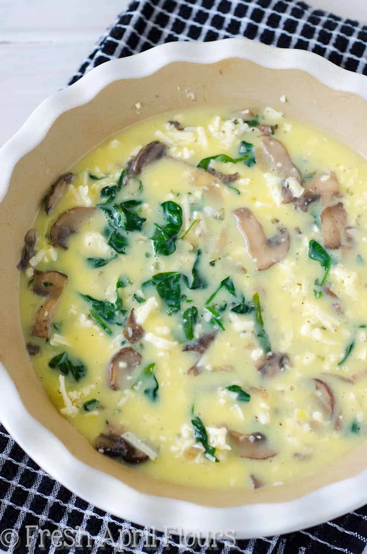 Crustless Mushroom Tarragon Quiche