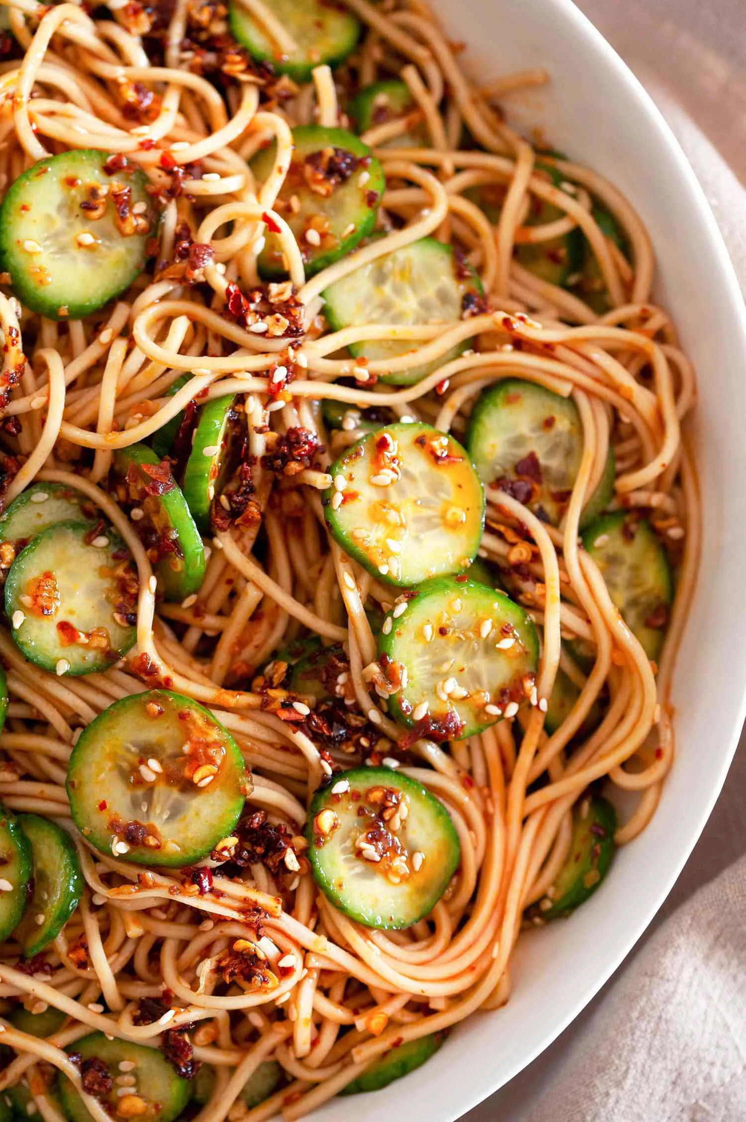 Cucumber Noodles with Tomato Salsa