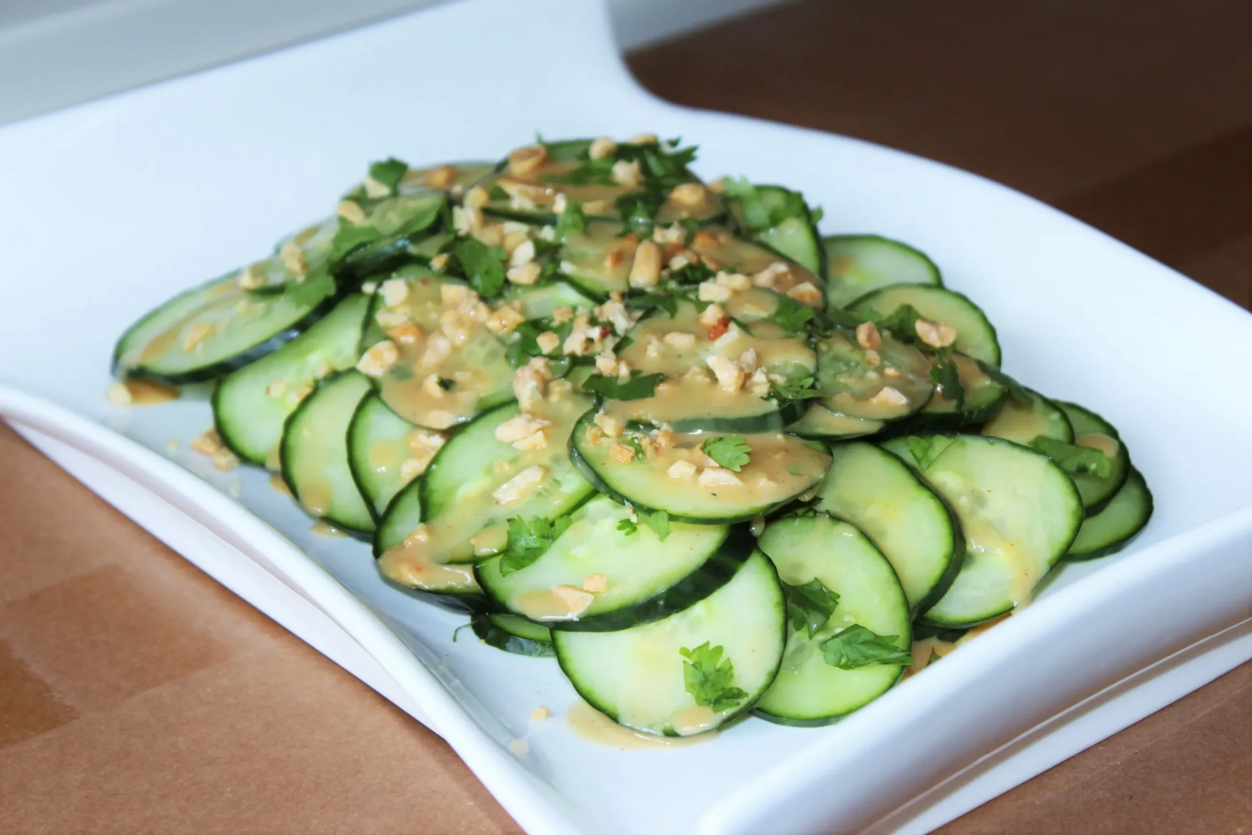 Cucumber Salad with Peanut Citrus Dressing
