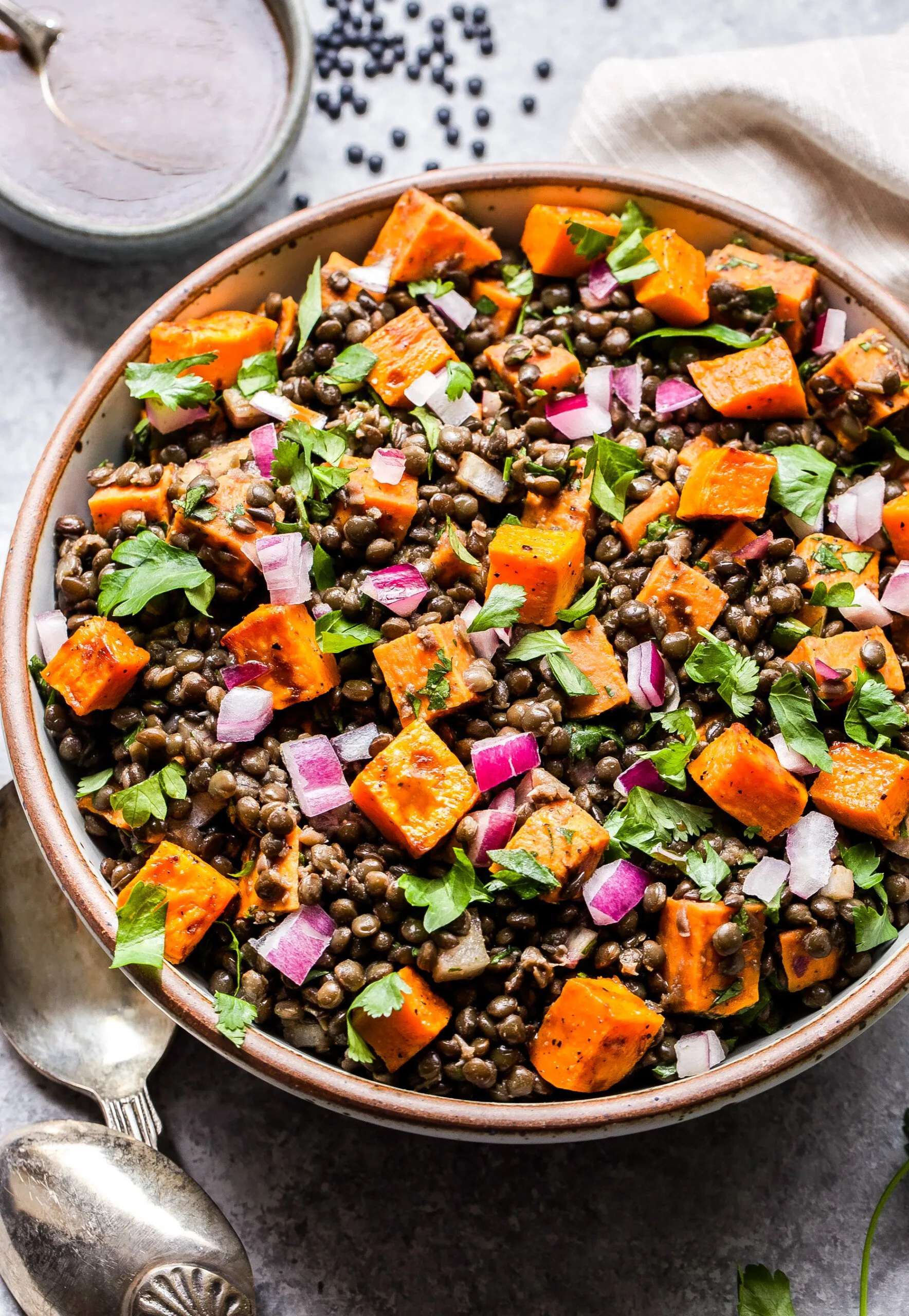 Curried Sweet Potato Lentil Salad