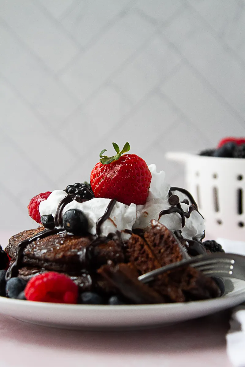 Dark Chocolate Paleo Pancakes