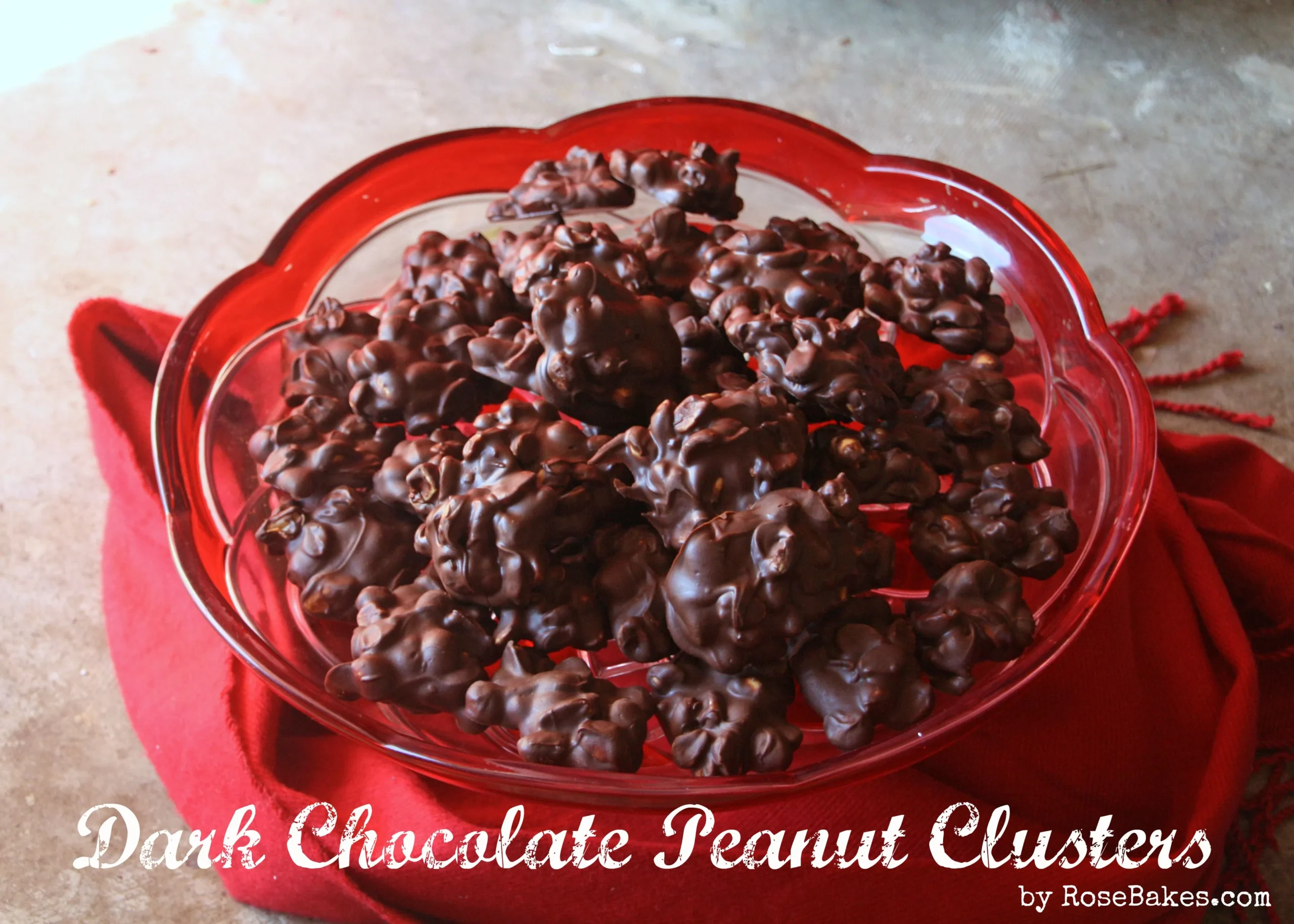 Dark Chocolate Peanut Clusters
