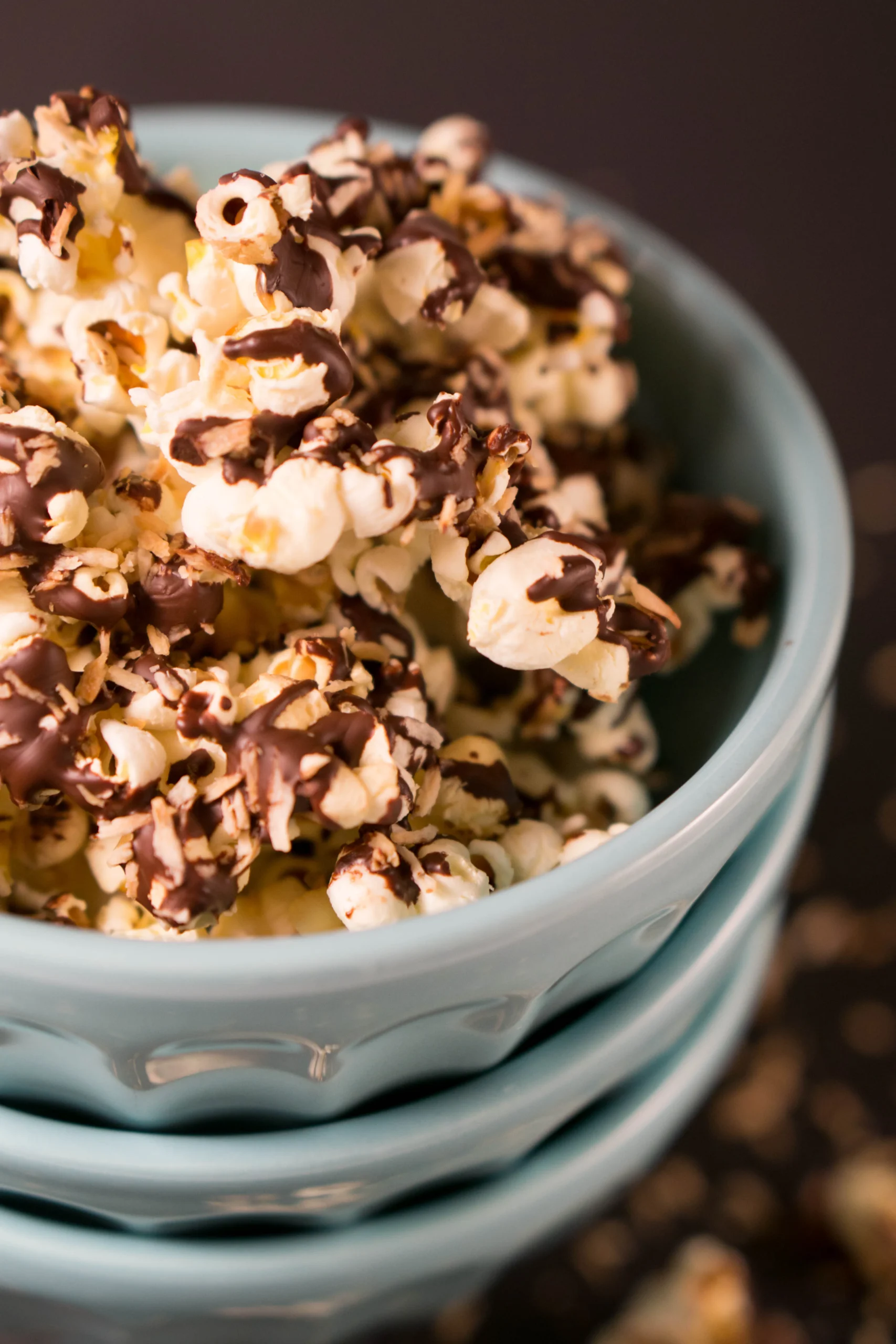 Dark Chocolate Sea Salt Toasted Coconut Popcorn