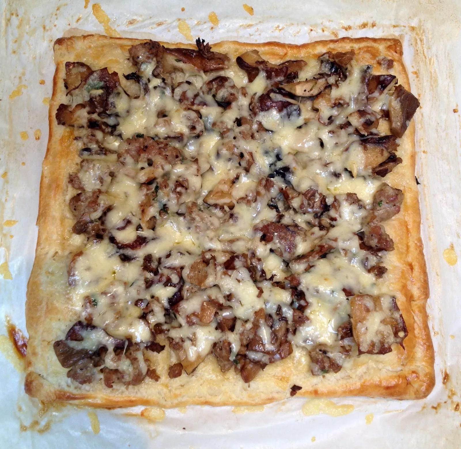 Dave's Leek Cheese Sausage Tart