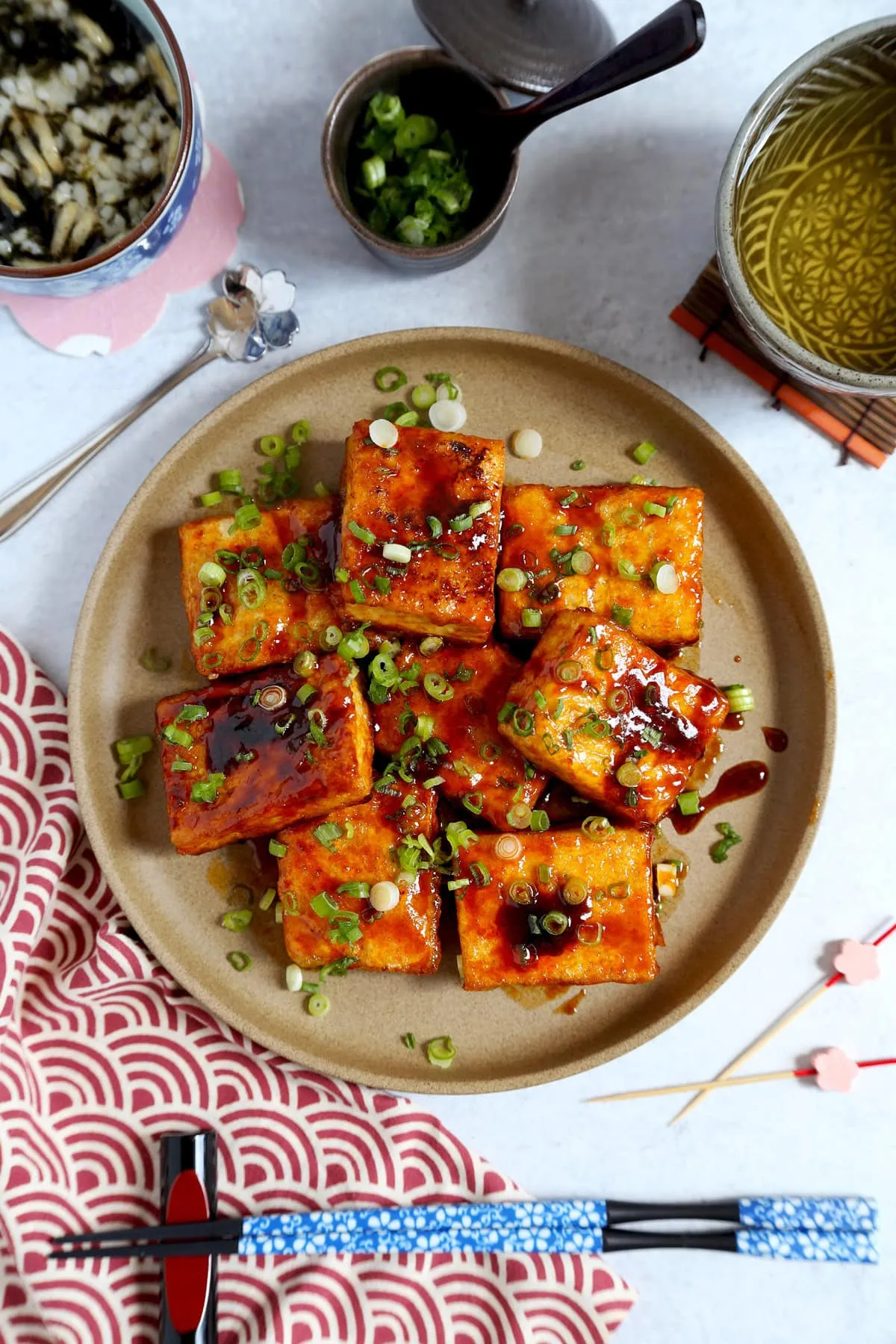 Deep Fried Tofu with Plum Sauce