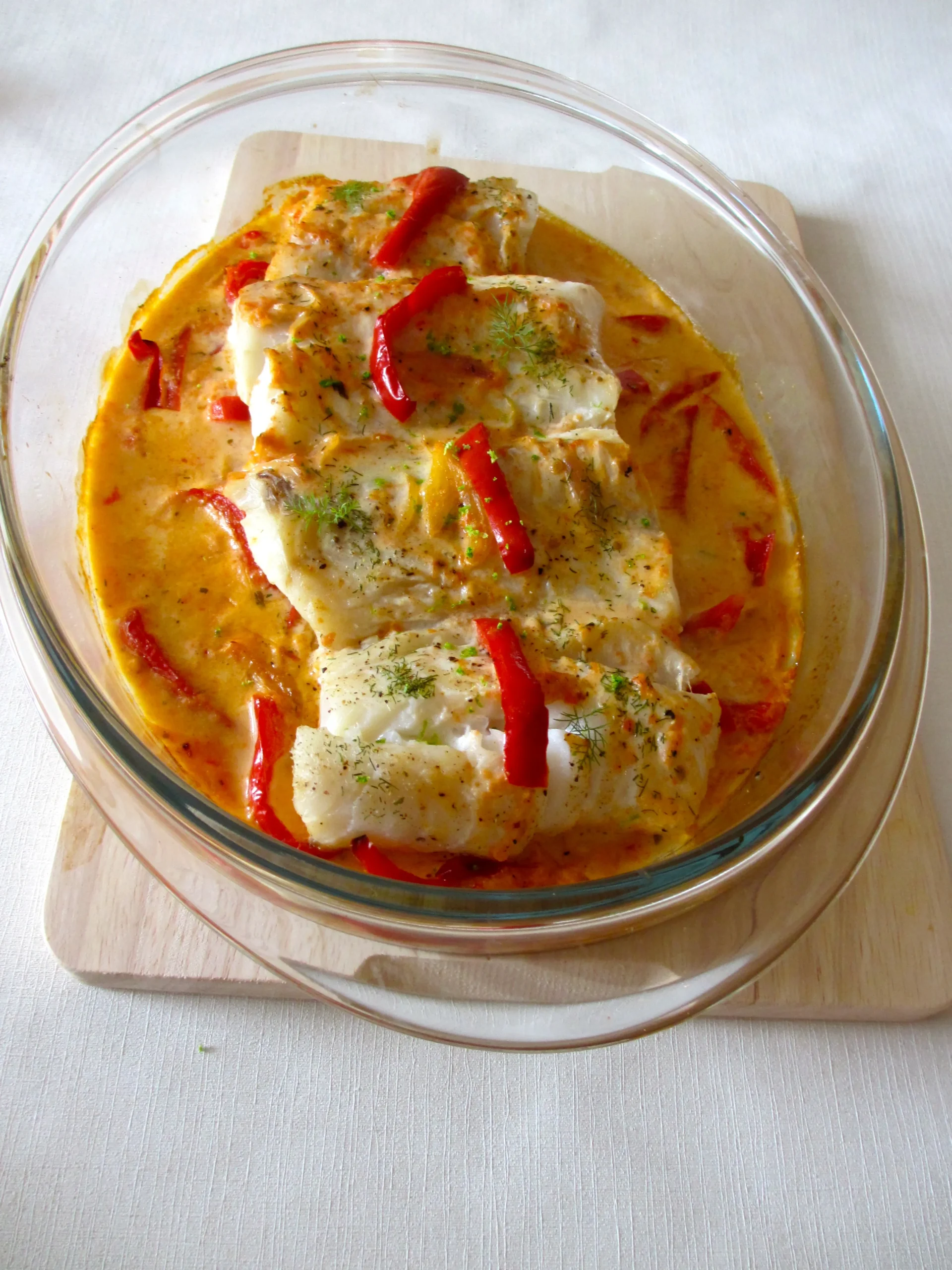 Dos de Cabillaud à la Tomate et au Basilic