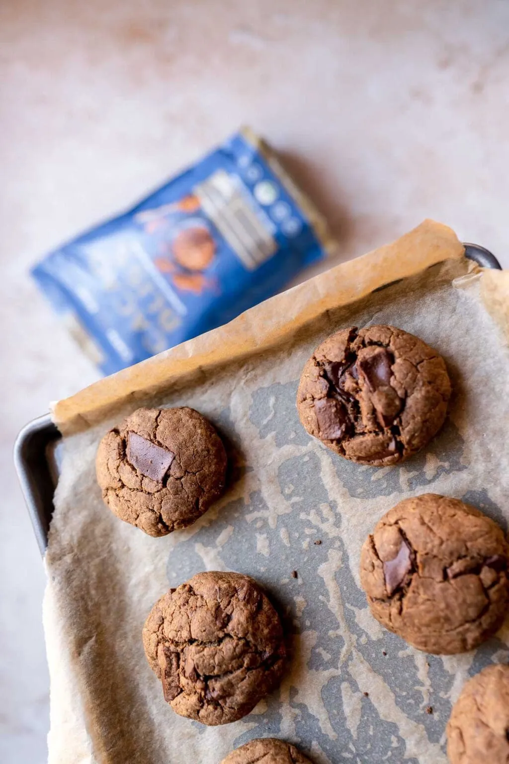 Double Chocolate Chunk Gingerbread Cookies