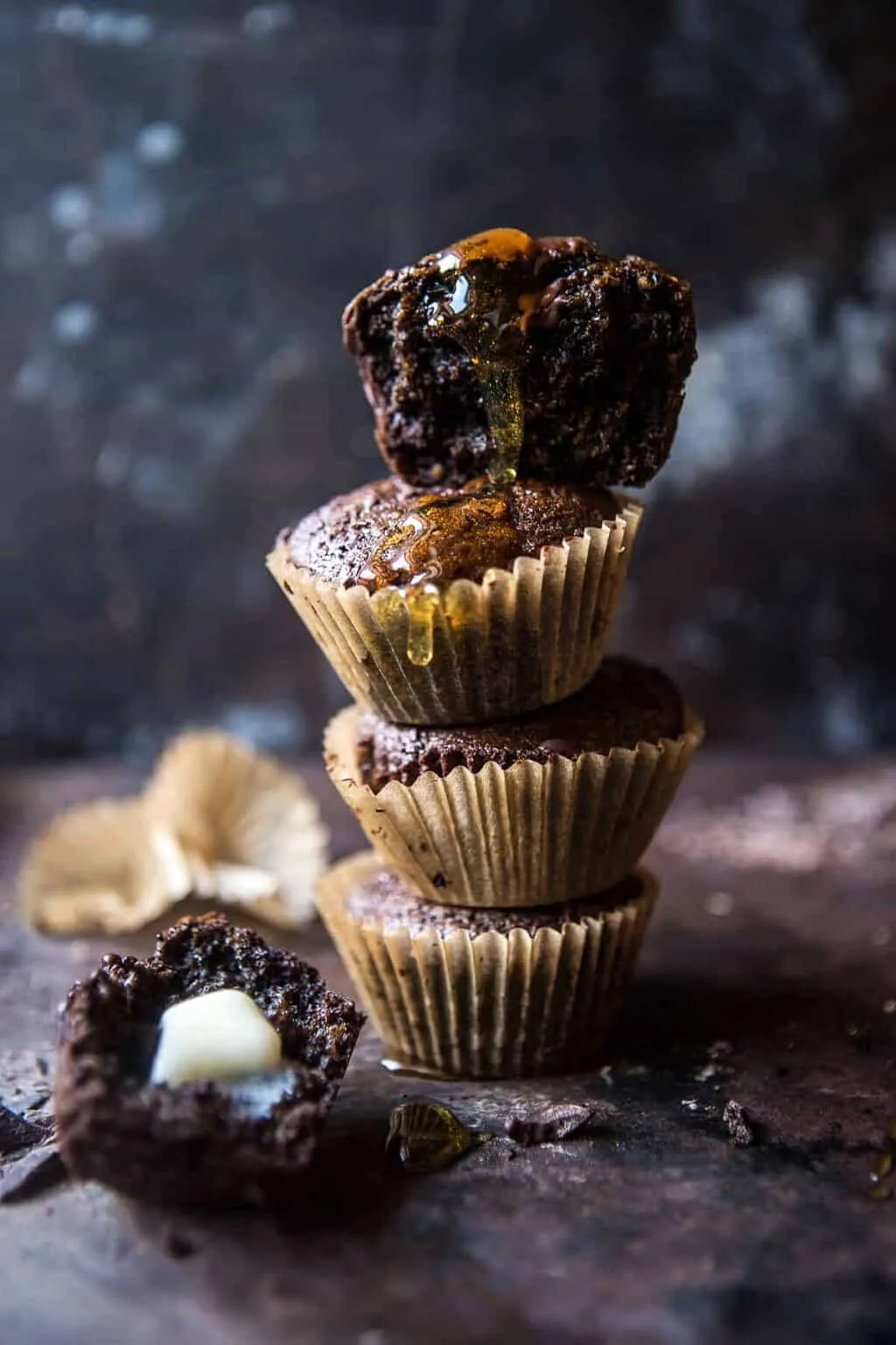 Double Chocolate Irish Tea Infused Oat Muffins