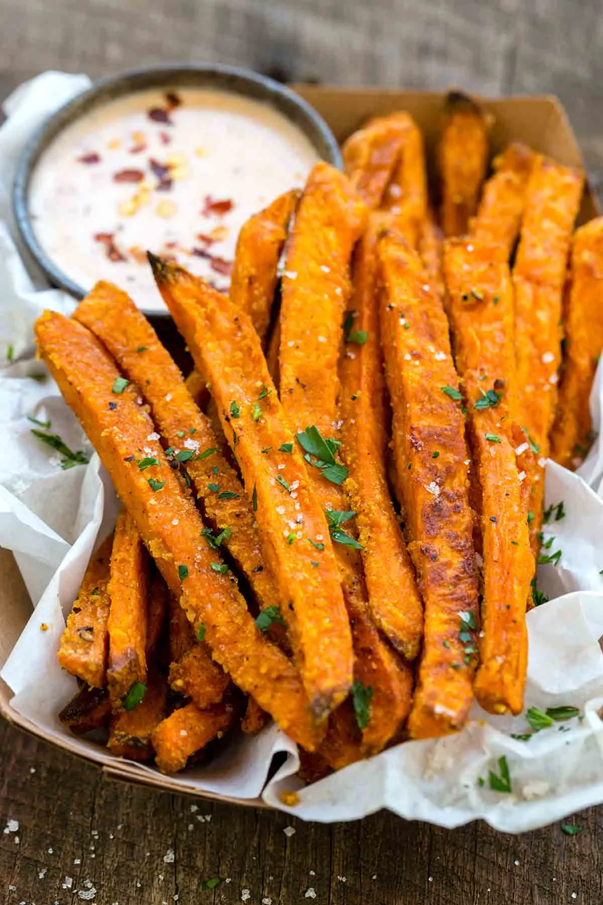 Double Crunch Oven Baked Sweet Potato Fries