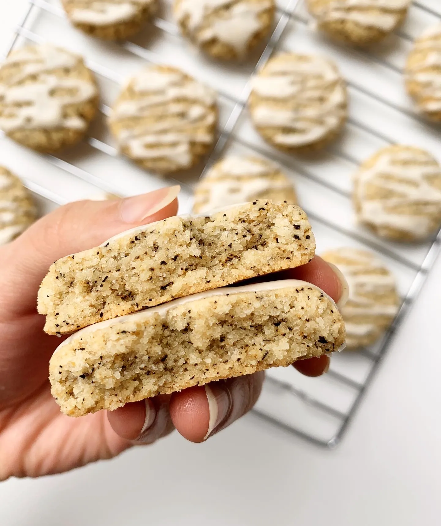 Earl Grey Cookies with Lemon Glaze
