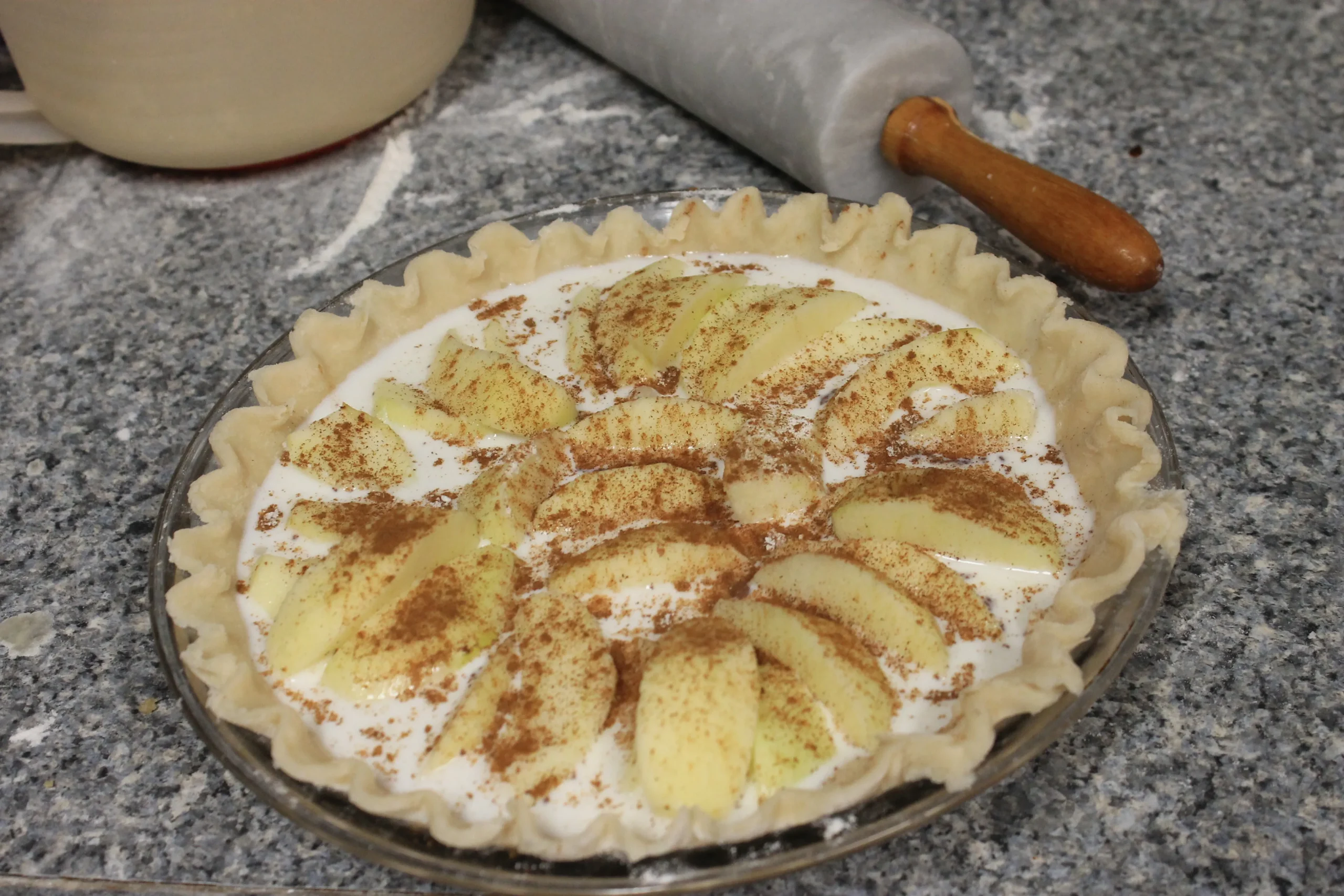 Easy Baked Apple Custard