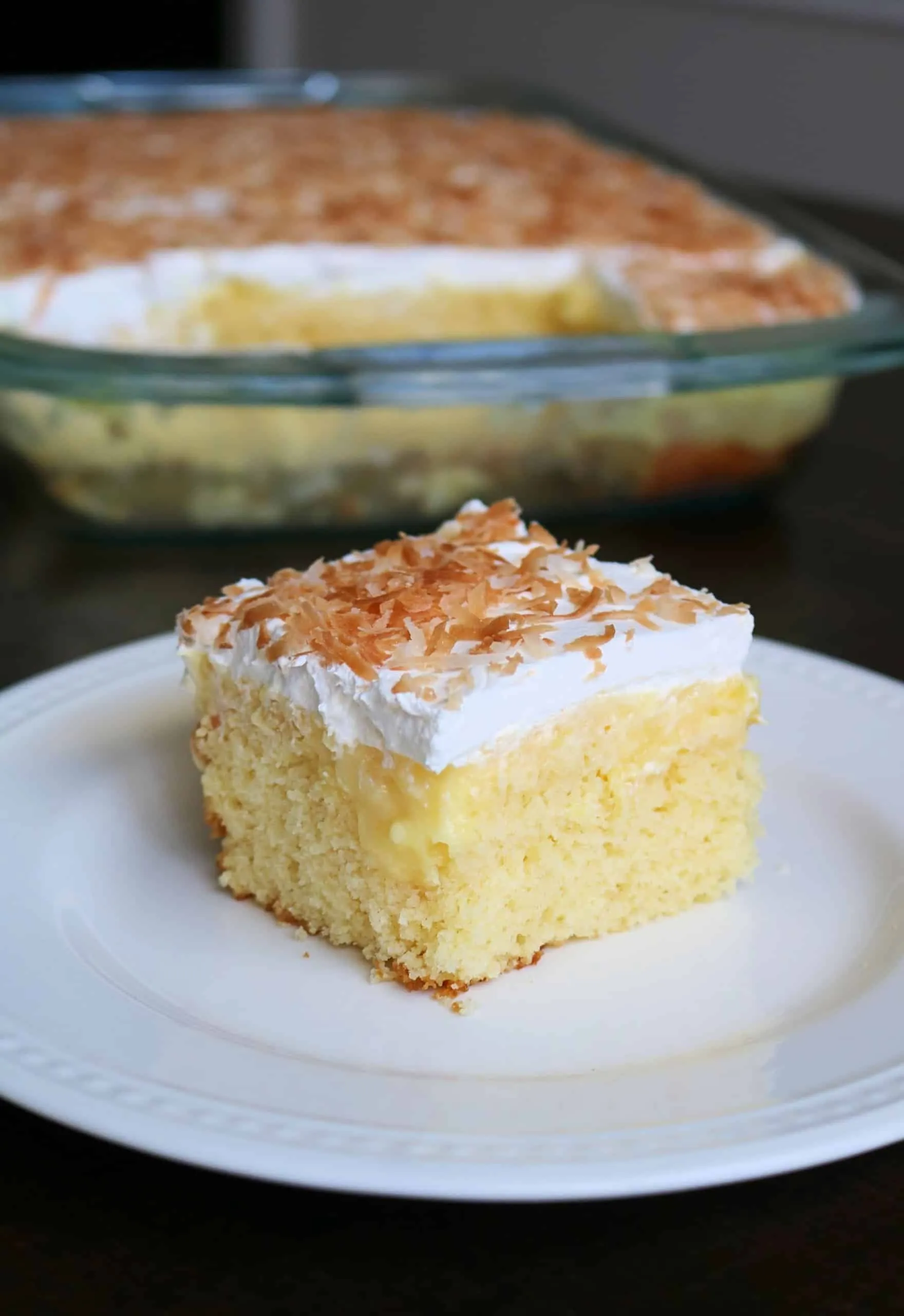 Easy Coconut Poke Cake with Sour Cream