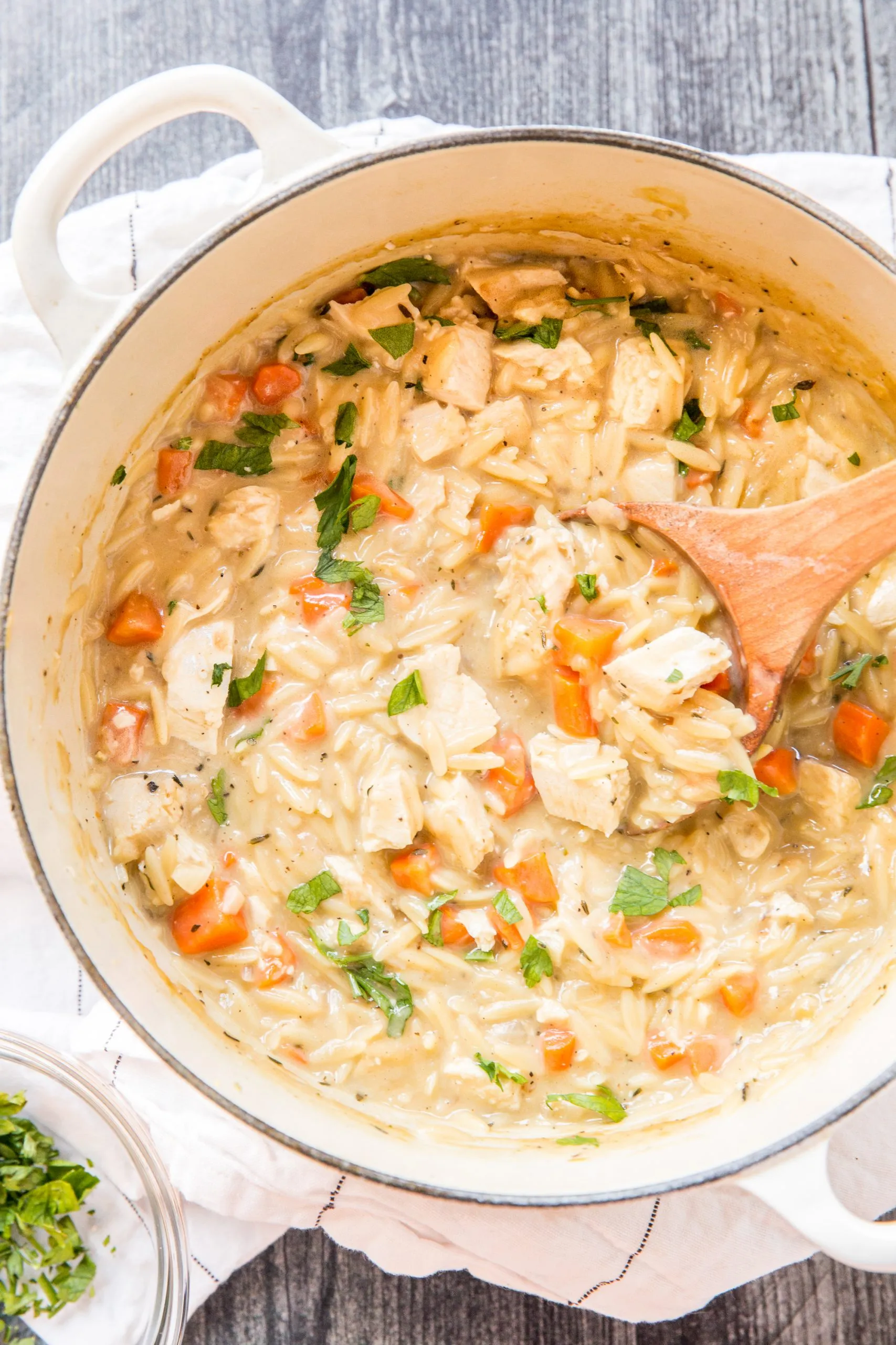 Easy Creamy Chicken Orzo