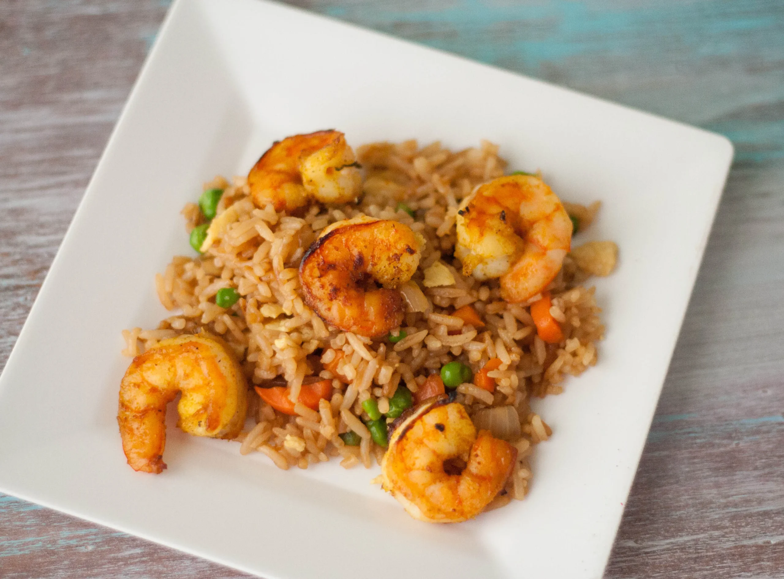 Easy Curry Fried Rice with Shrimp