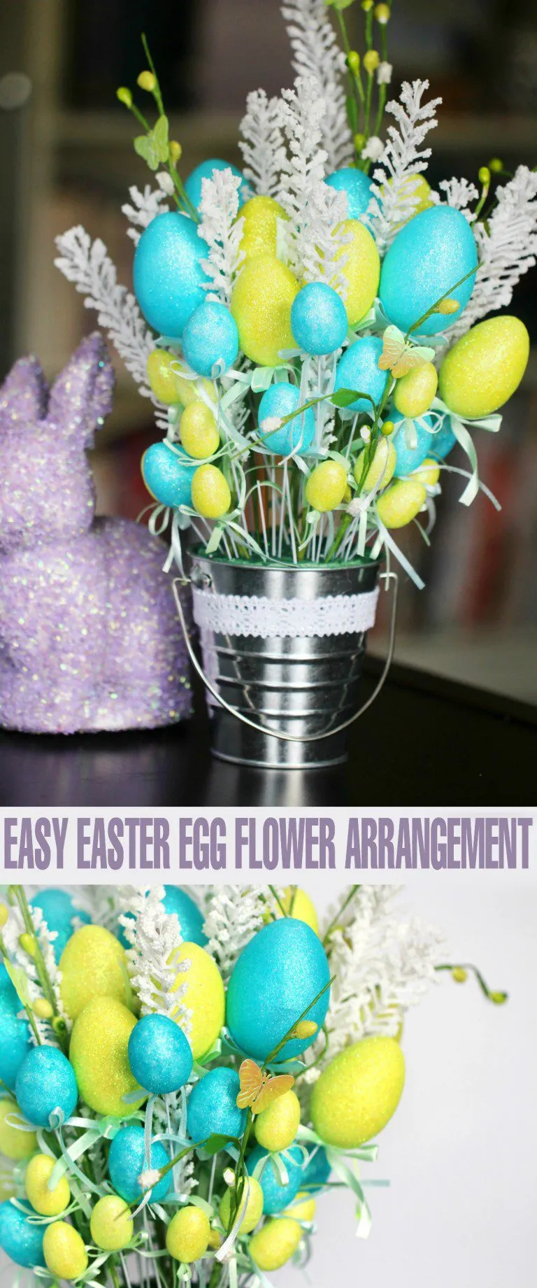 Easy Easter Egg Flower Arrangement