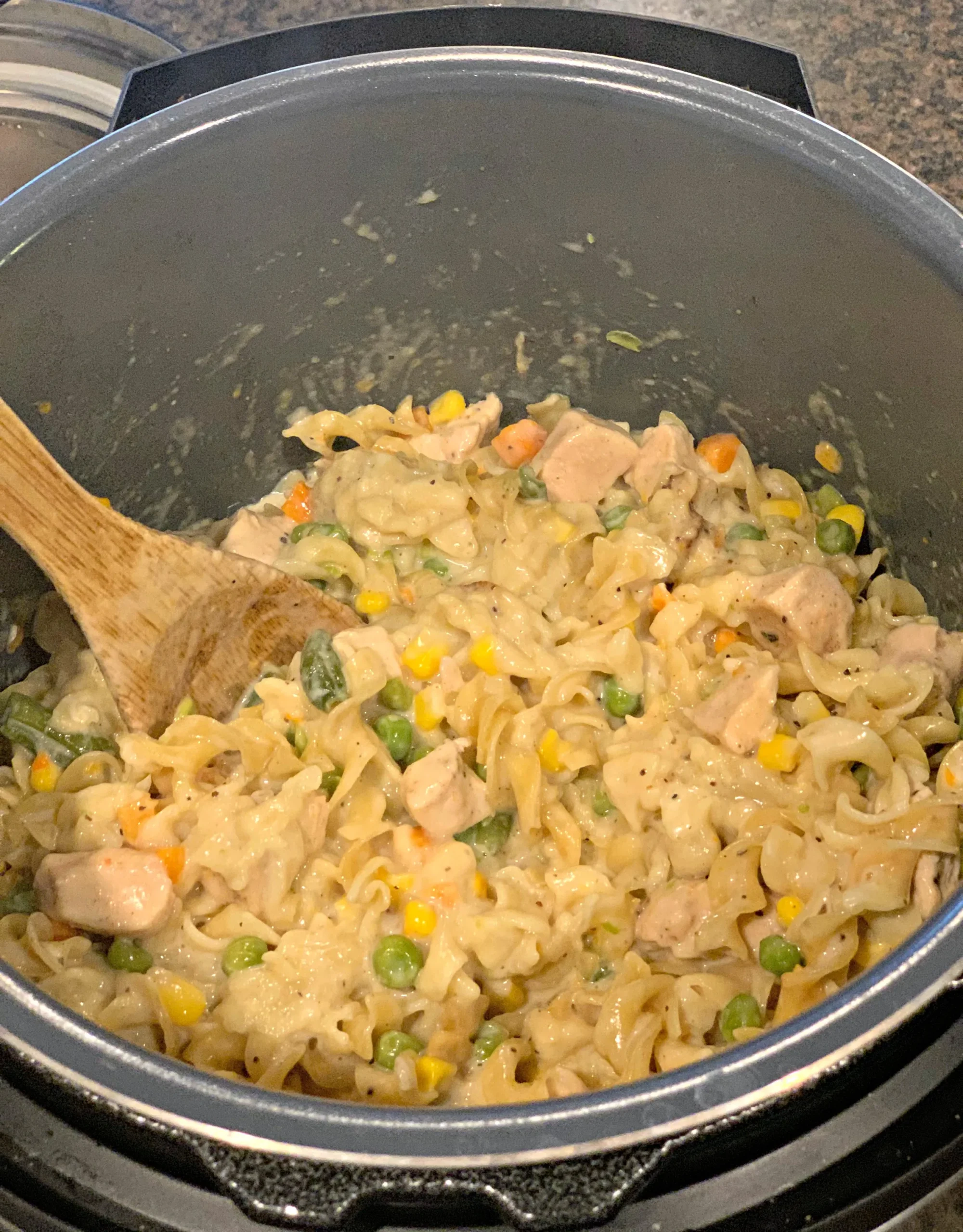 Easy Instant Pot Chicken Noodle Casserole