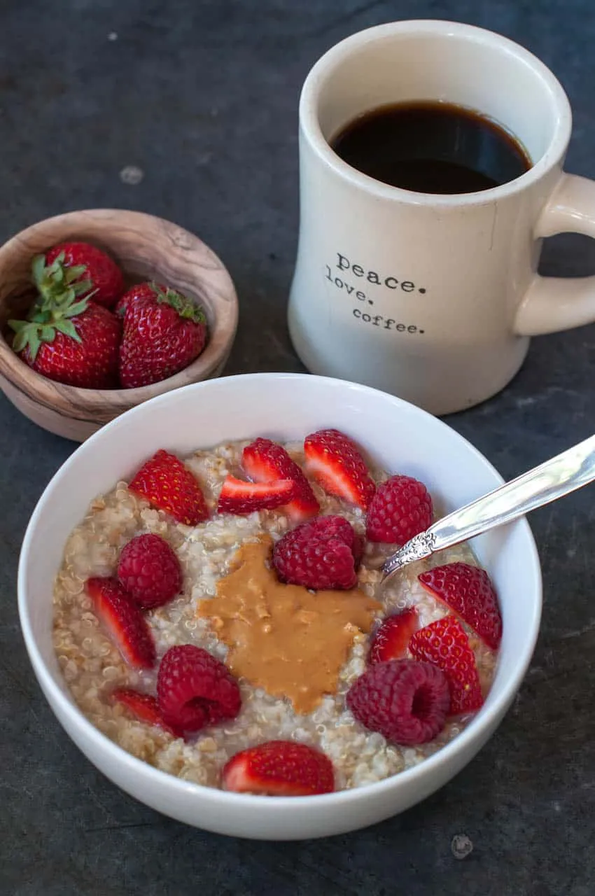 Easy Overnight Hot Quinoa and Steel Cut Oats
