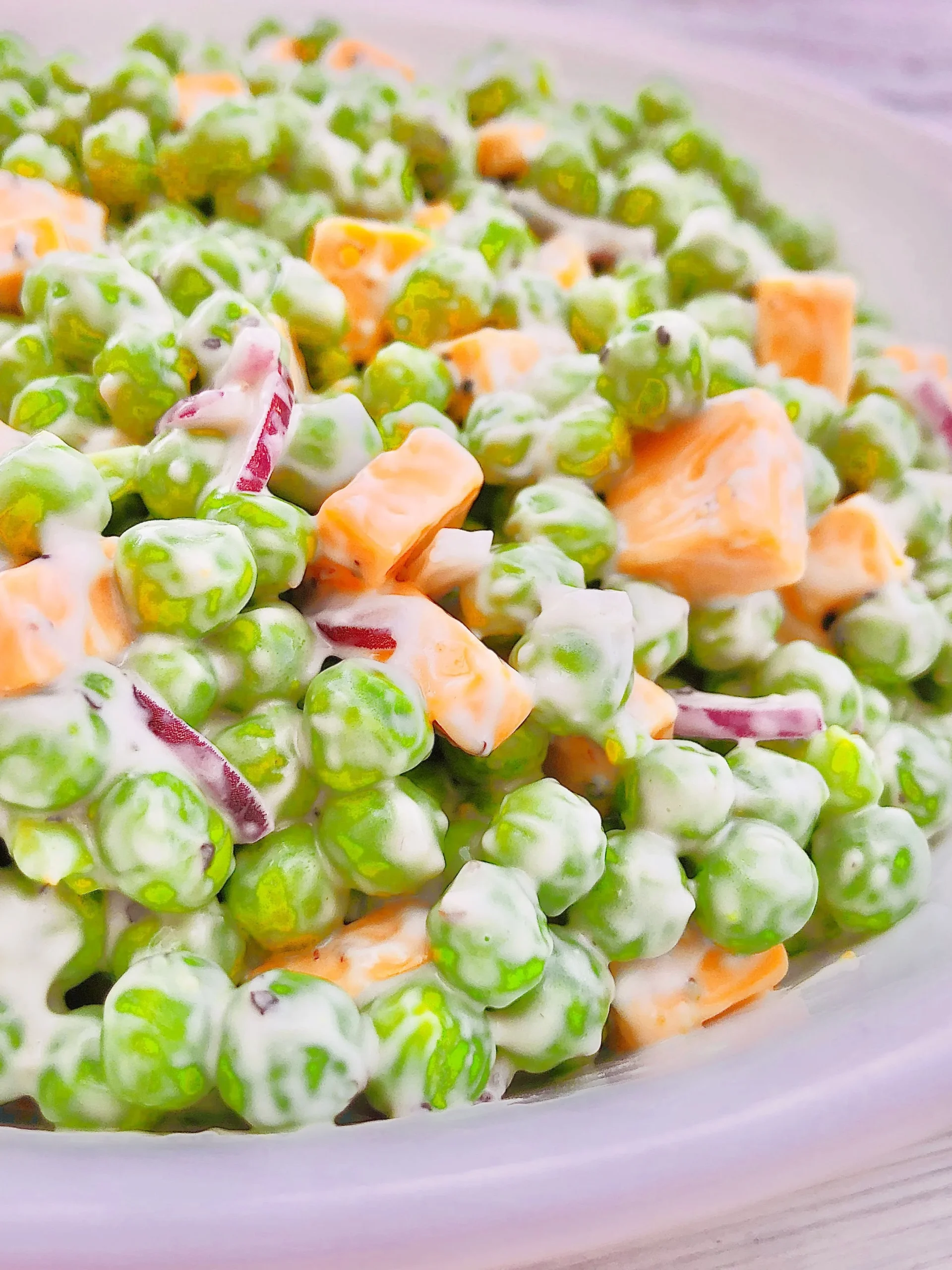 Easy Pea and Cheese Salad
