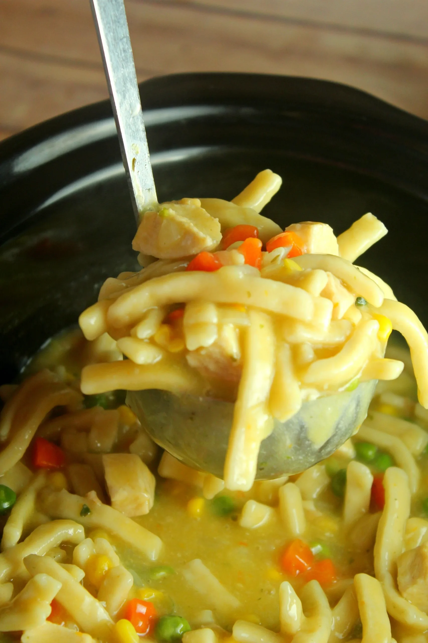 Easy Slow Cooker Creamy Chicken Noodle Soup