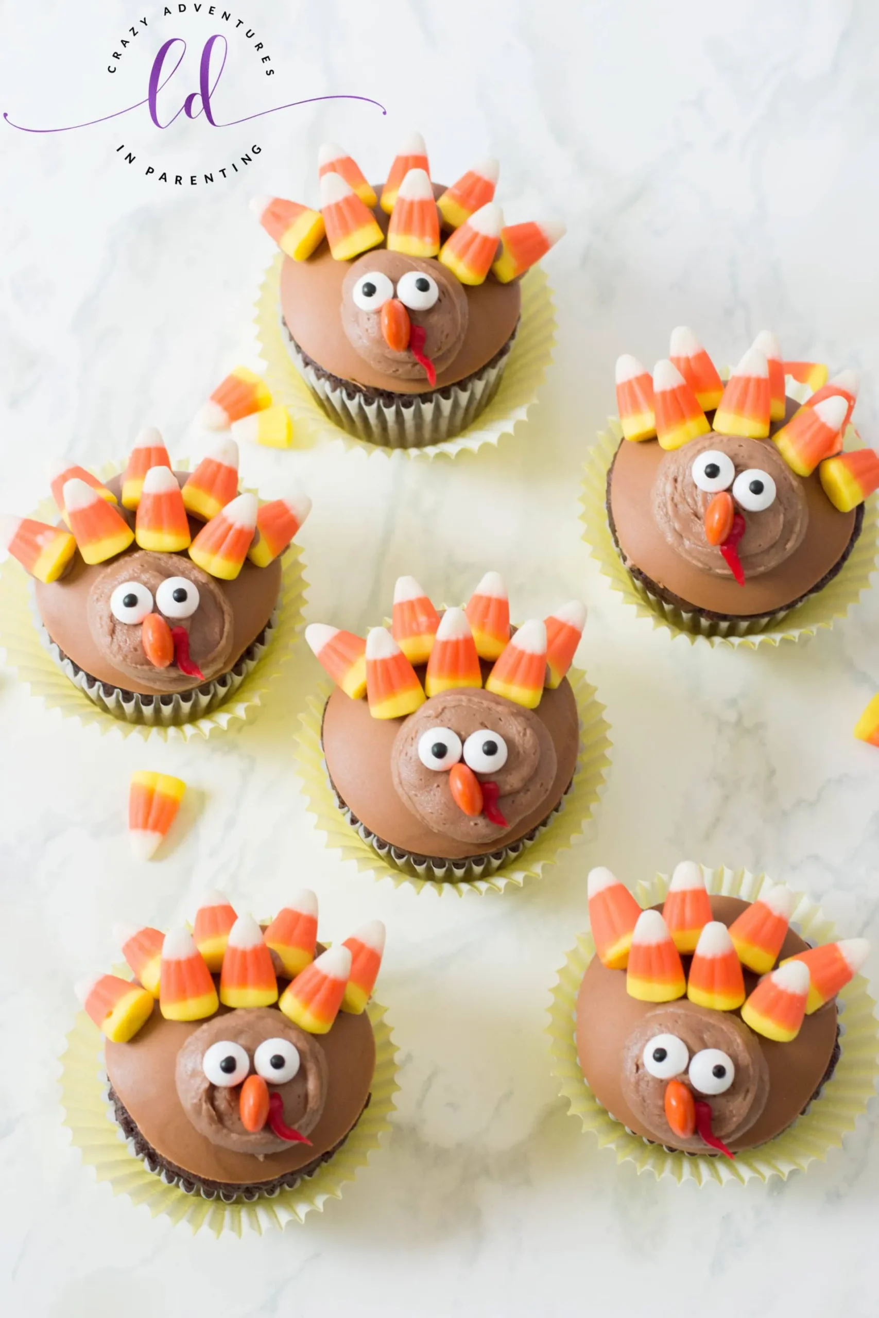 Easy Turkey Cupcakes Thanksgiving